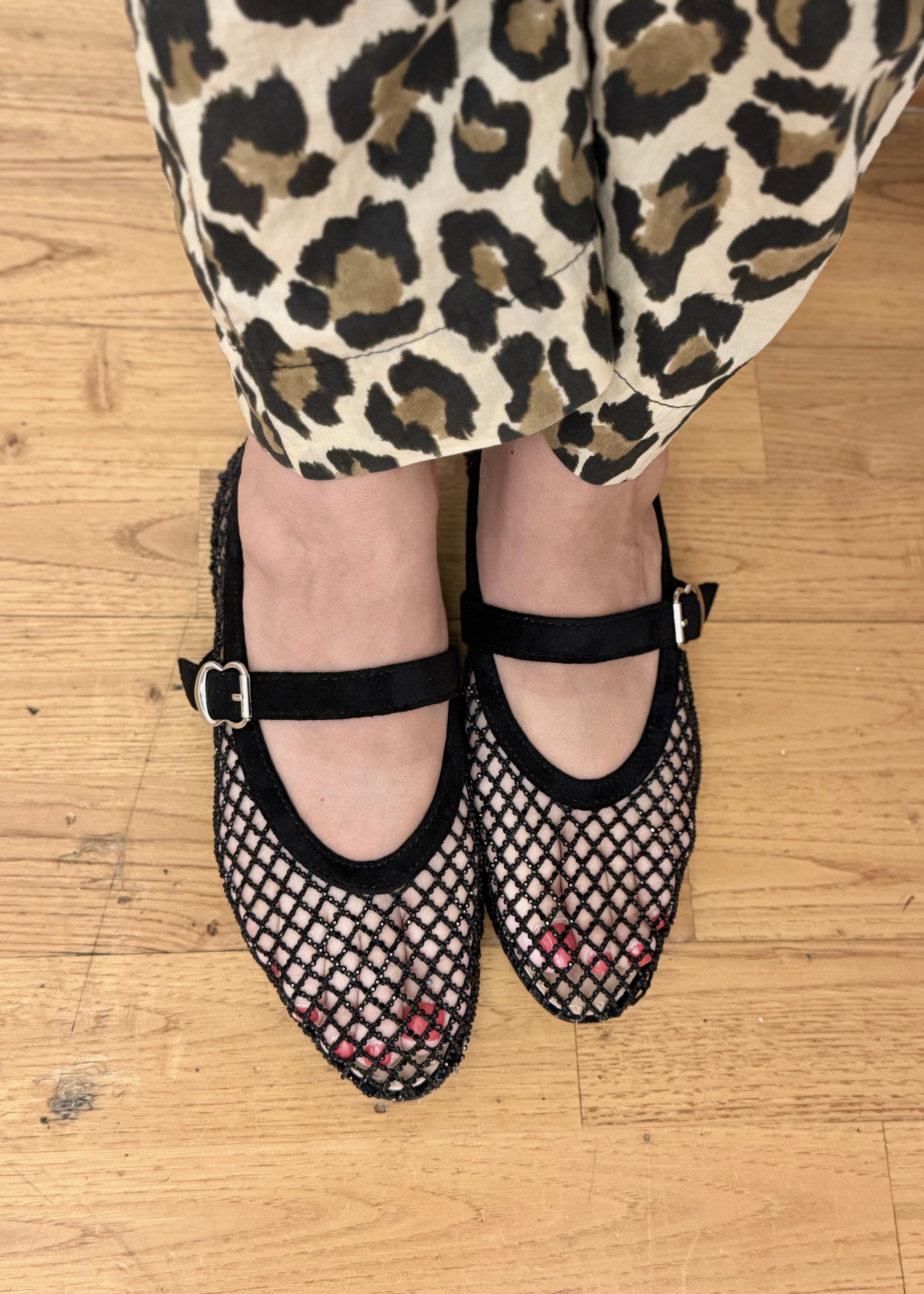 Ballerines ELA suède glitter black