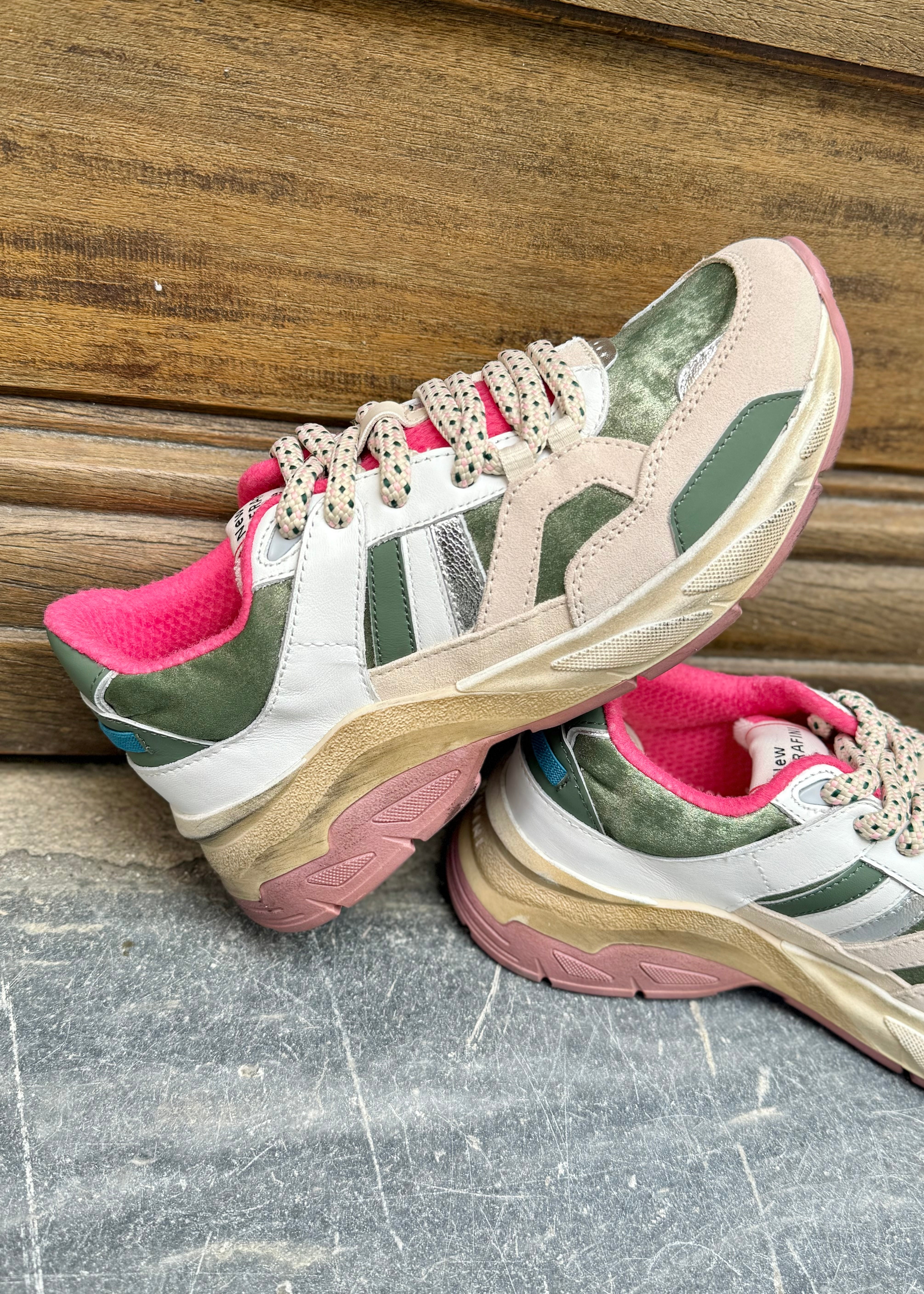 Baskets Serafini Vibe Green/Beige Serafini