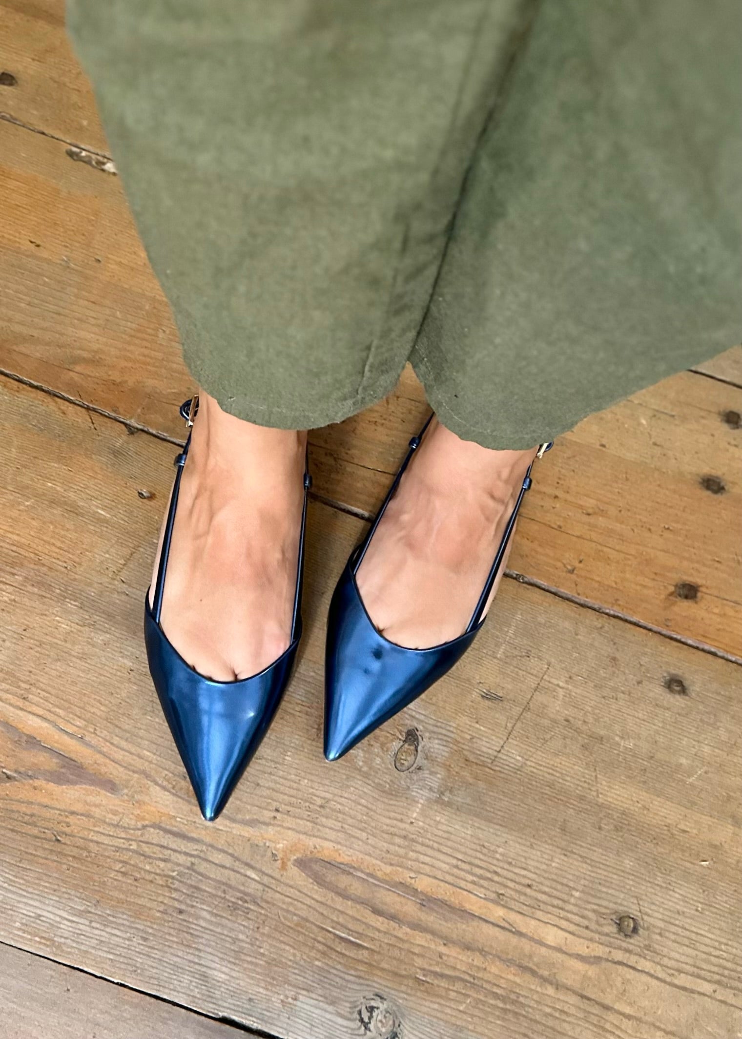 Slingbacks Lola Cruz Carmen Azul - L'adresse Corte