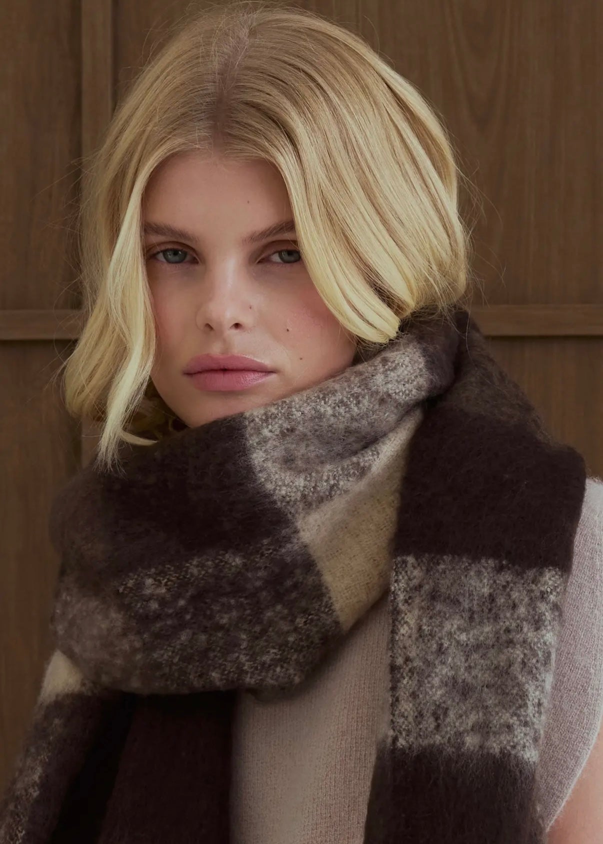 Écharpe Arctic Fox & Co - Brown check Arctic Fox and Co