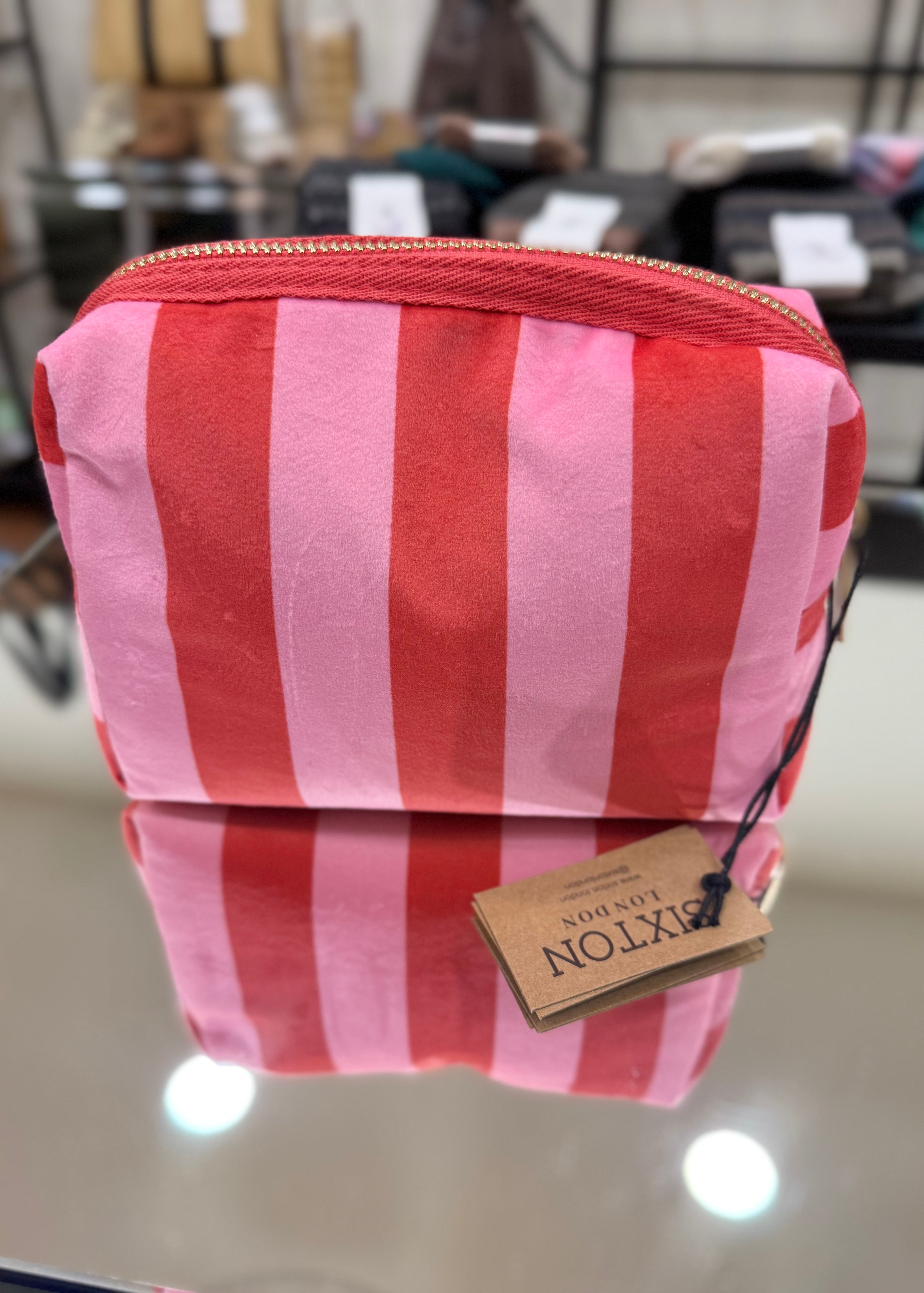 Trousse Sixton London - Rose rayé Broche Sunray - L'adresse Corte