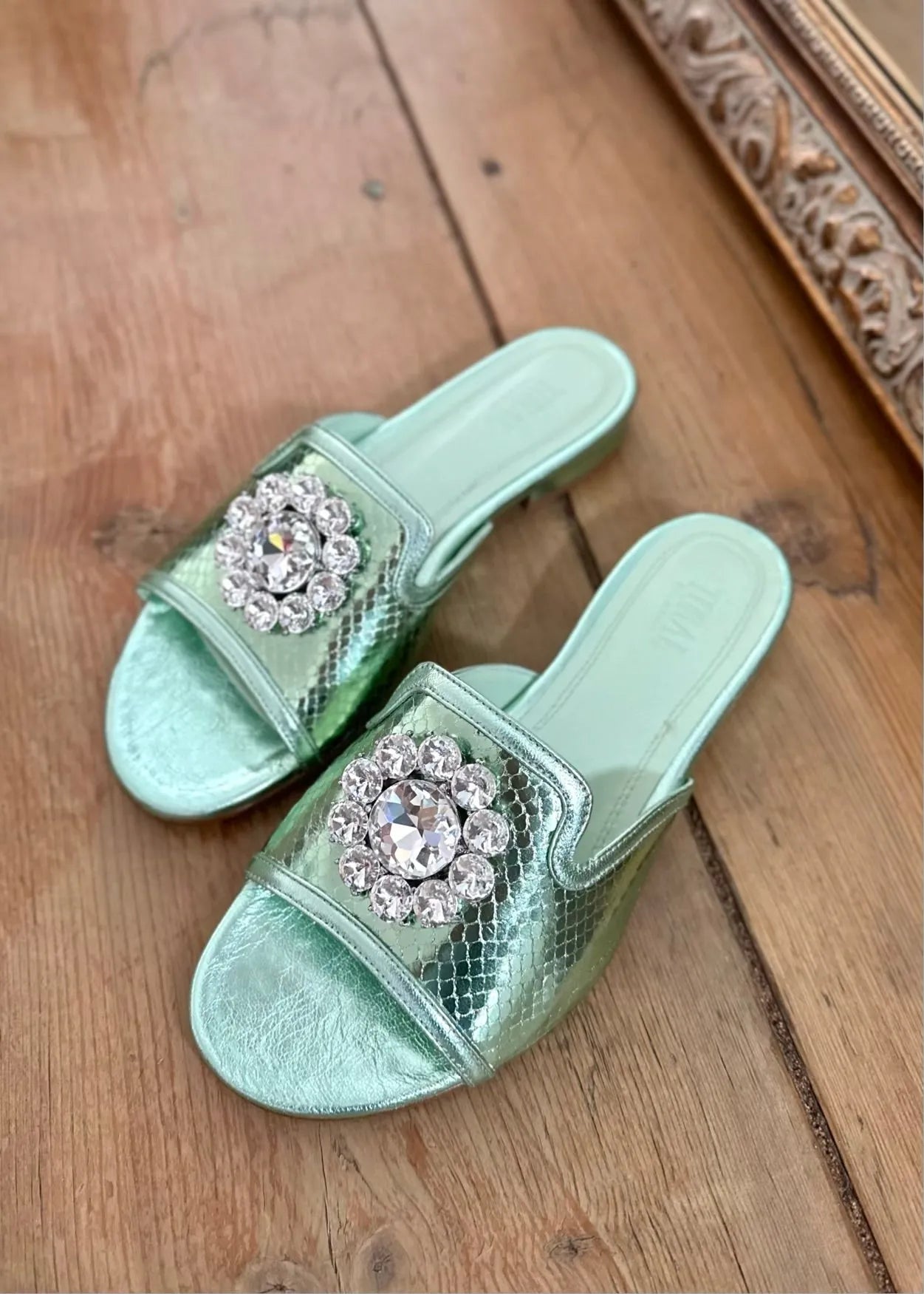 Sandales Toral Xanat métal Aqua