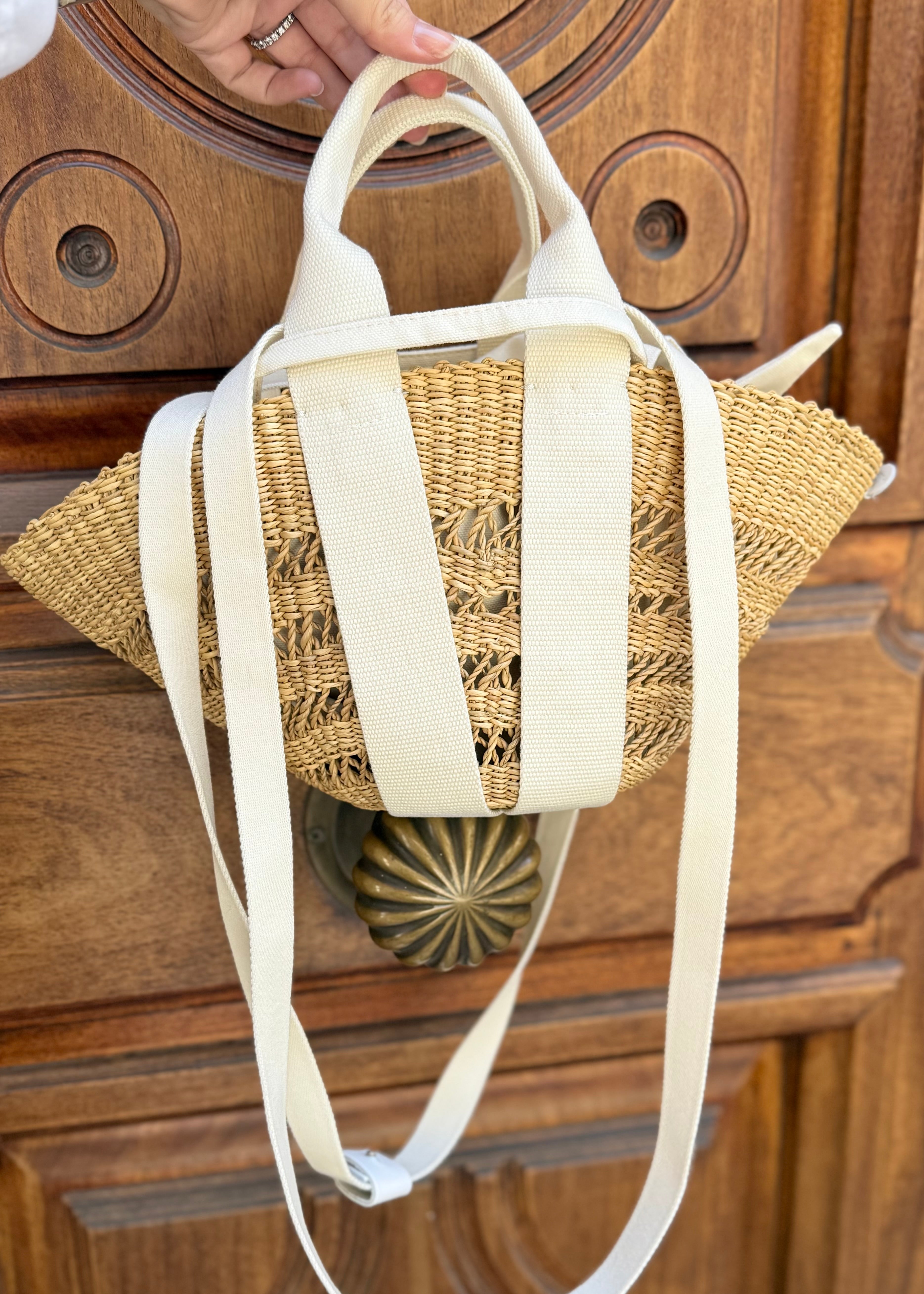 Panier Muuñ Mini Sophie Lace - Natural - Ecru Handles Muuñ