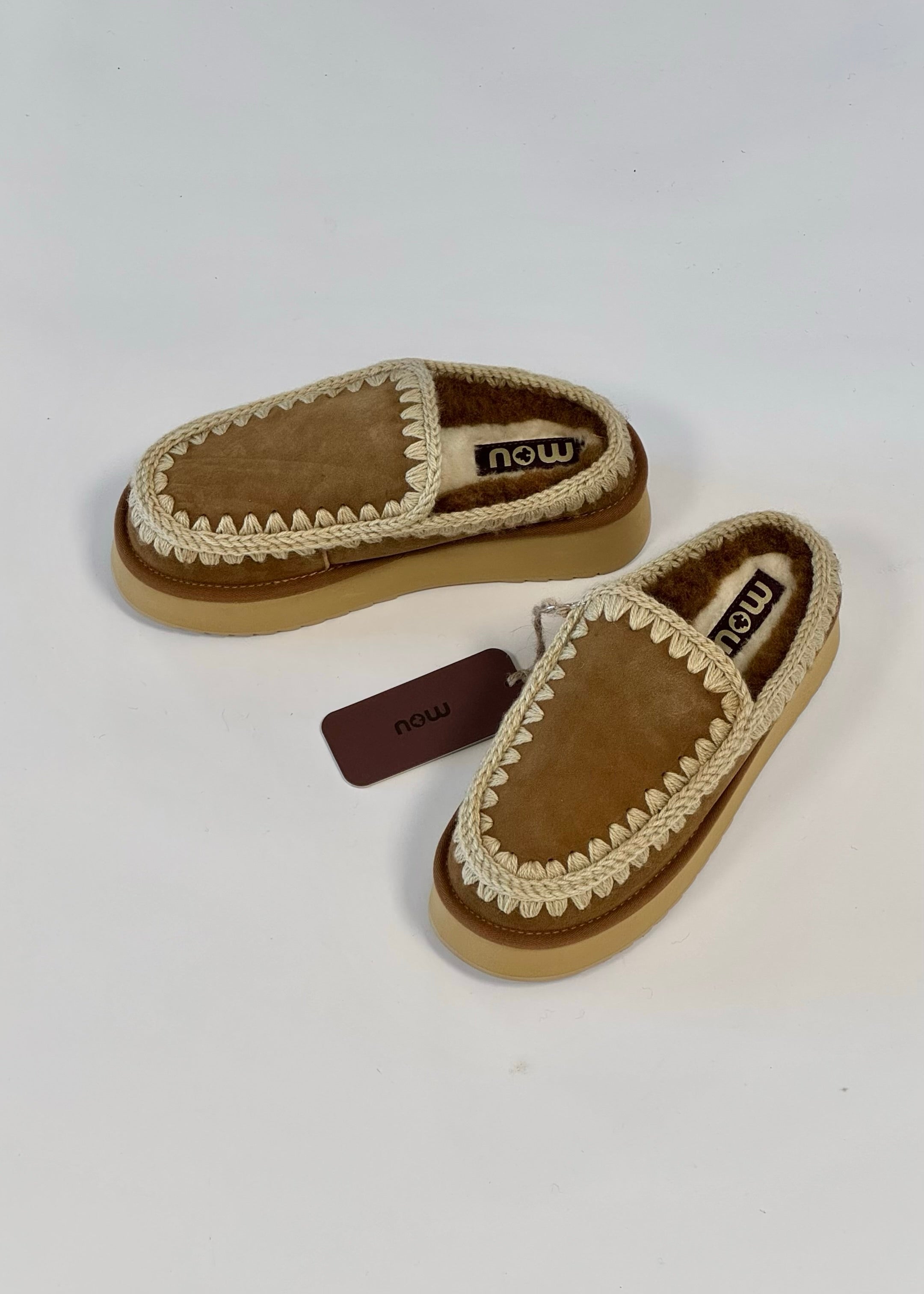 Sabots Mou Clog Eskimo platform Cognac - L'adresse Corte