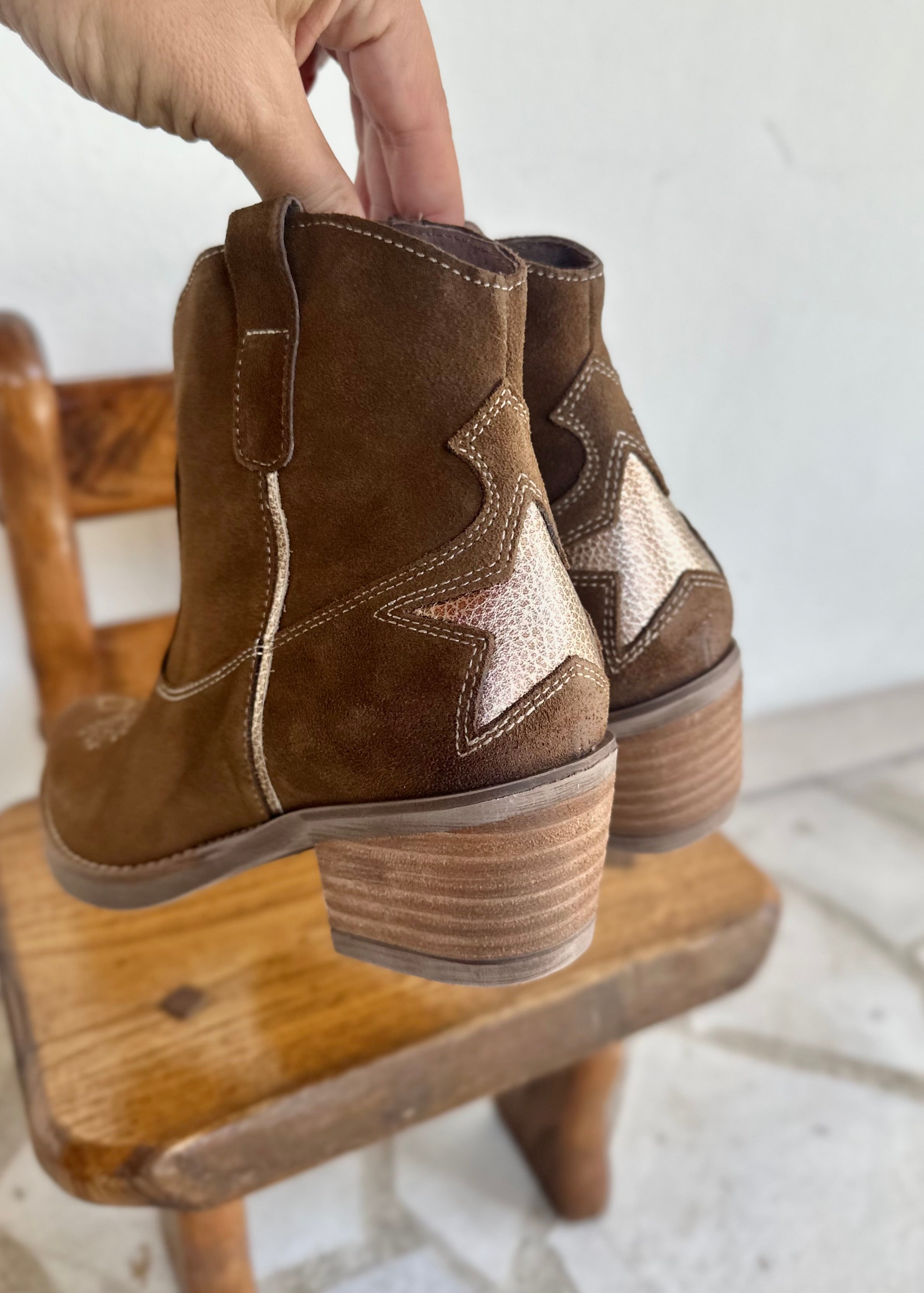 Bottines santiag MKD Gill cognac - L'adresse Corte