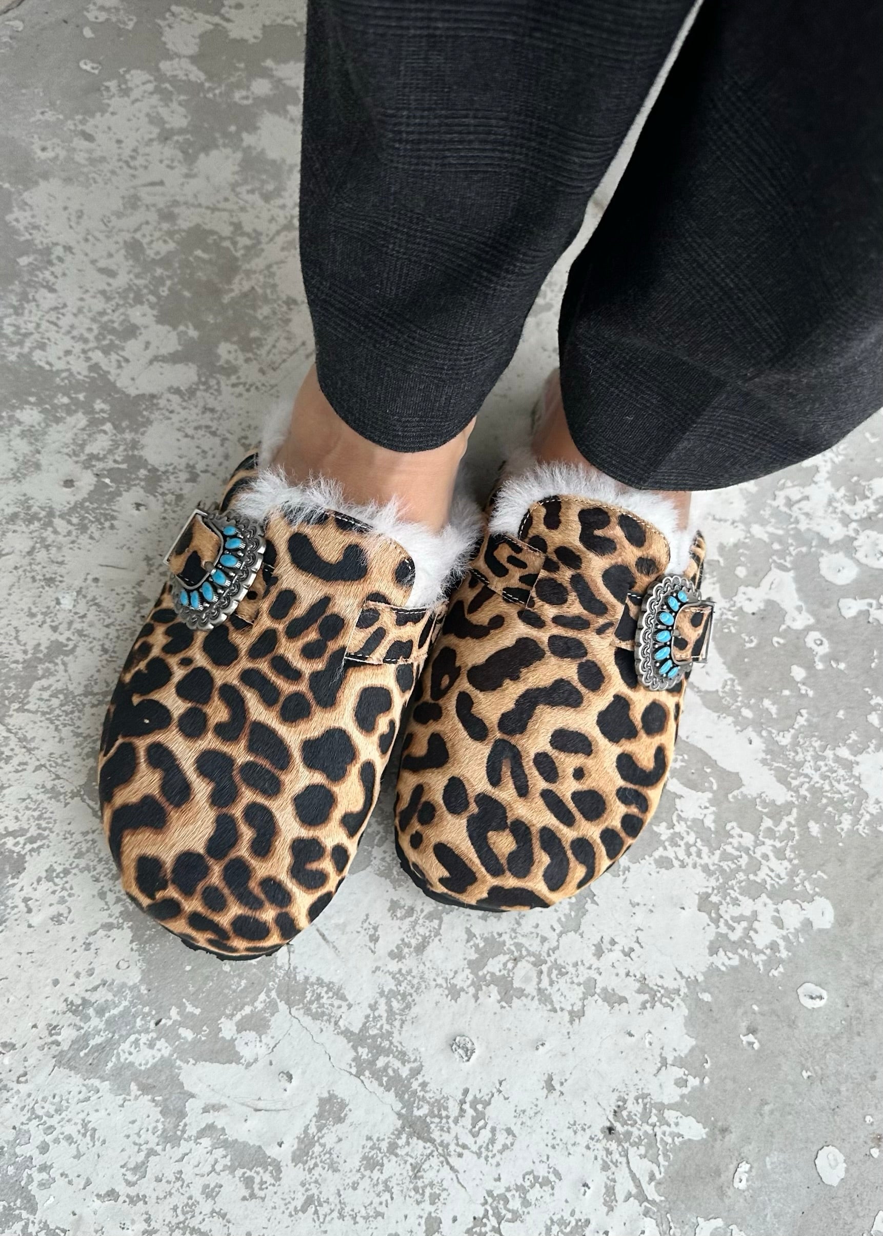 Mules Schmoove Paloma clog Léo/fur - L'adresse Corte