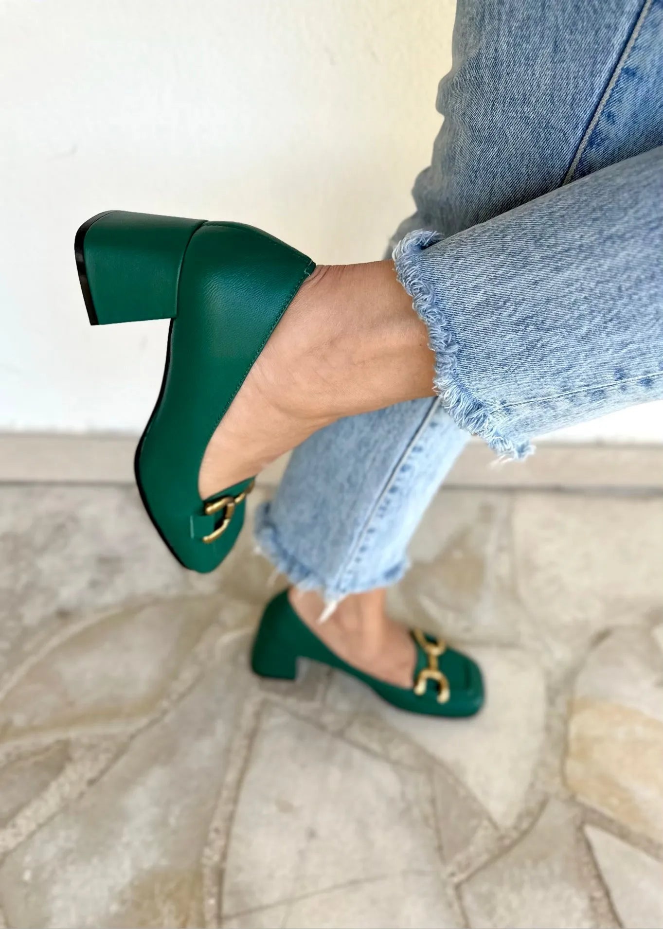 Mocassins à talons Bibi Lou Valencia Verde