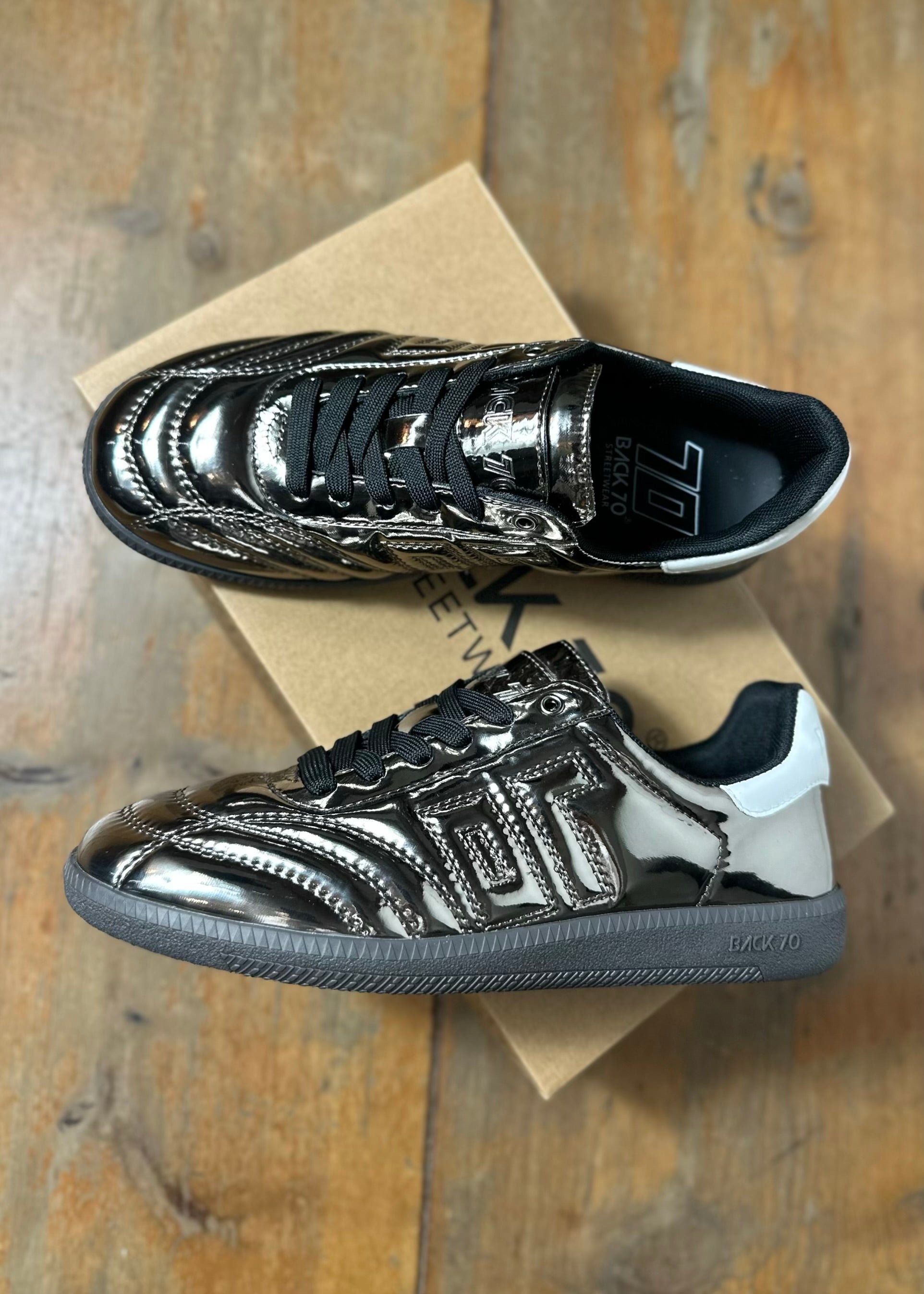 Baskets Back70 Fluffy Metallic Gun - L'adresse Corte