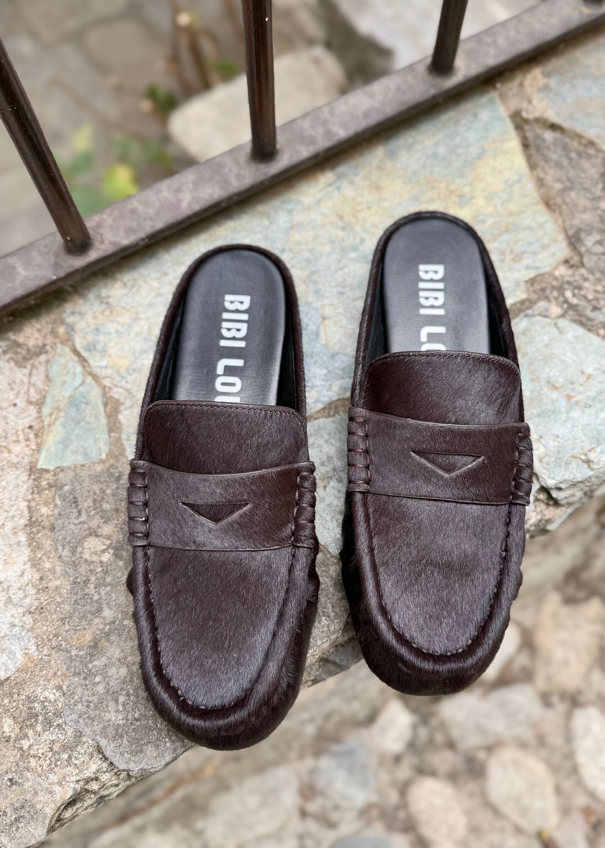 Mocassins mules Bibi Lou Lyria marron