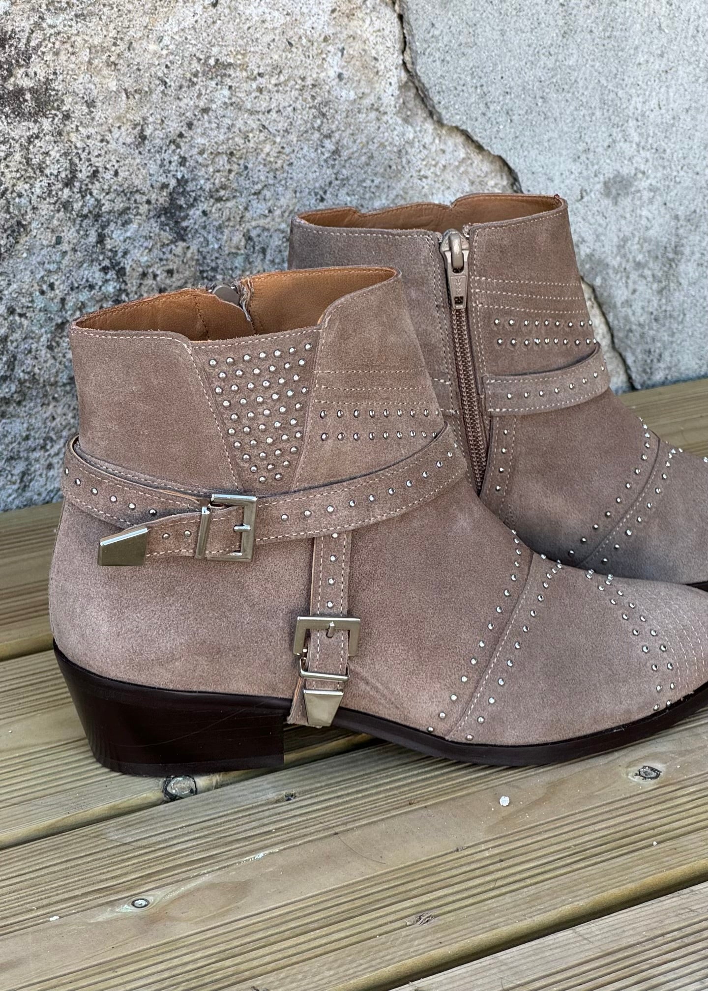 Bottines santiag Toral Shane Taupe - L'adresse Corte