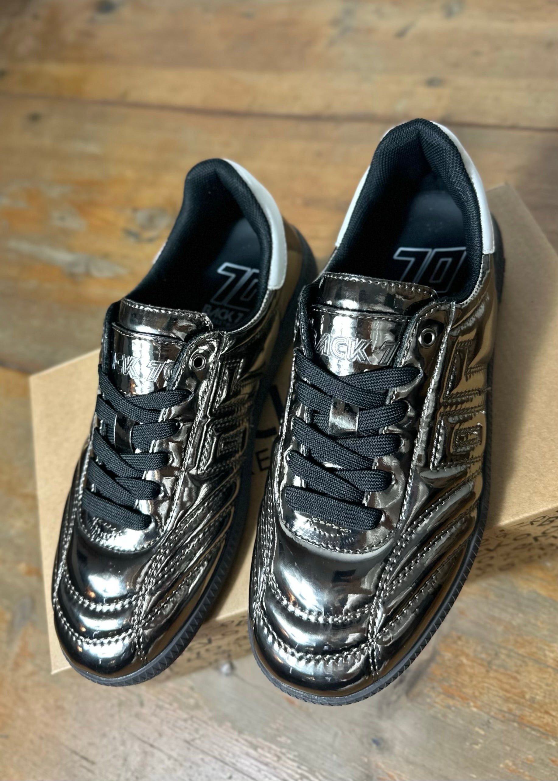 Baskets Back70 Fluffy Metallic Gun - L'adresse Corte