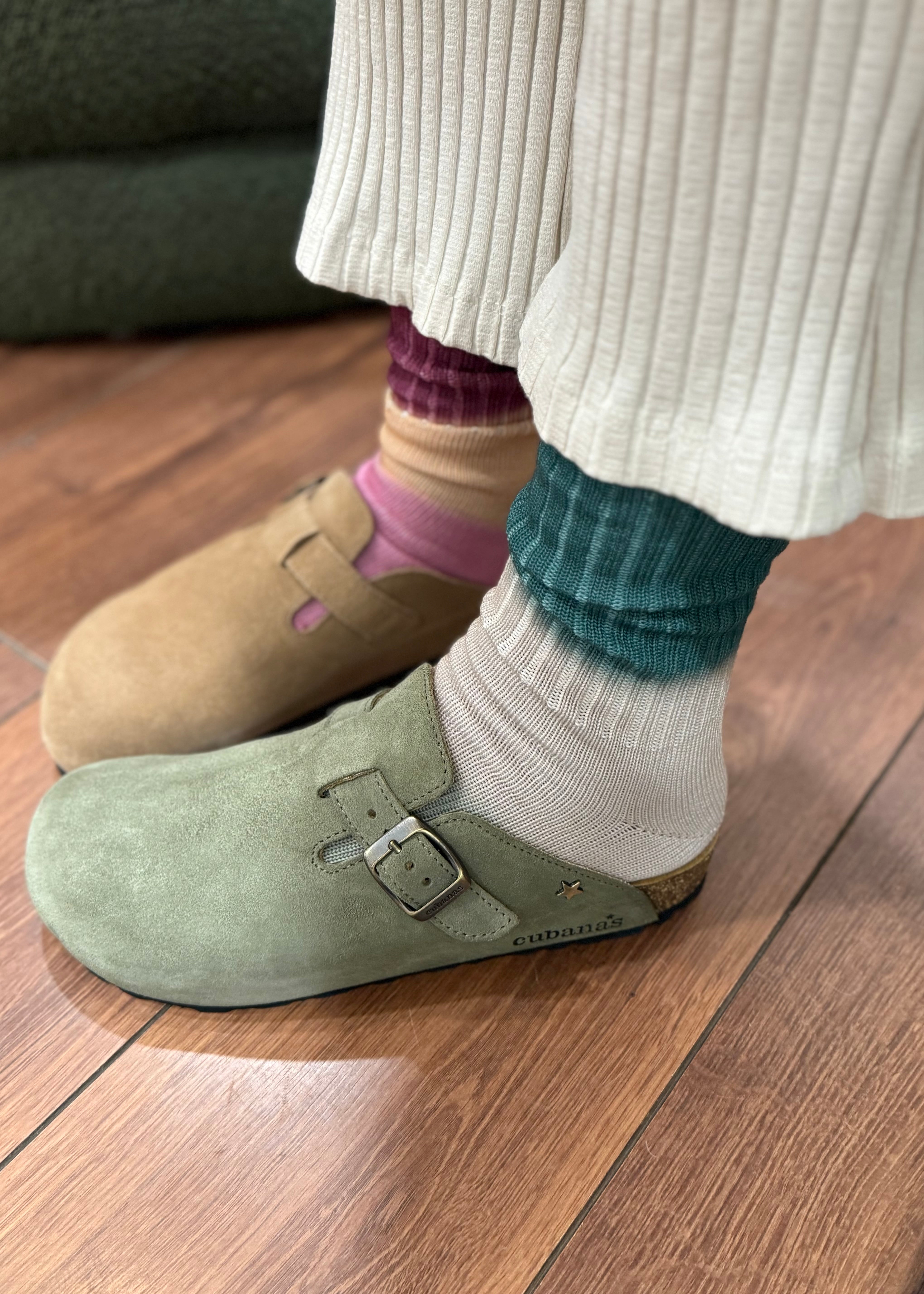 Mules Cubanas Maria suède Kaki Cubanas