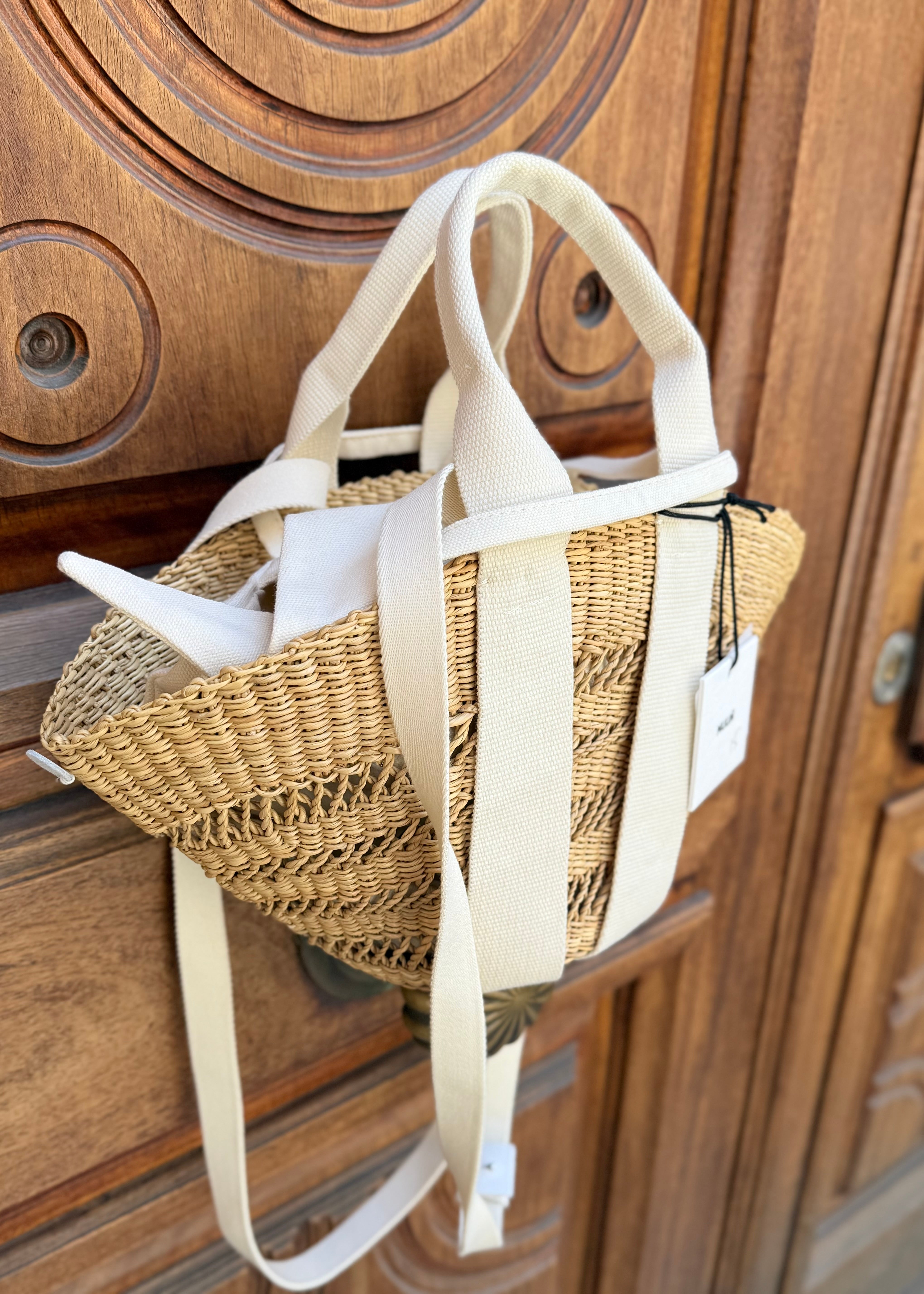 Panier Muuñ Mini Sophie Lace - Natural - Ecru Handles Muuñ