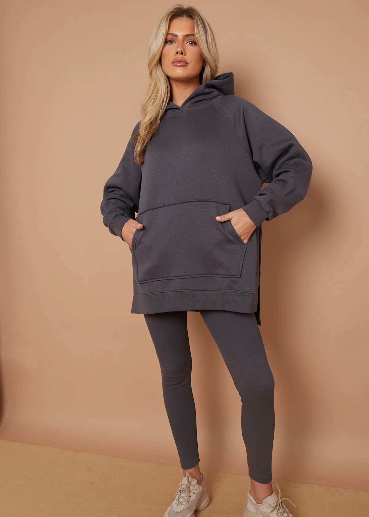Ensemble oversized Sweat/legging gris - L'adresse Corte
