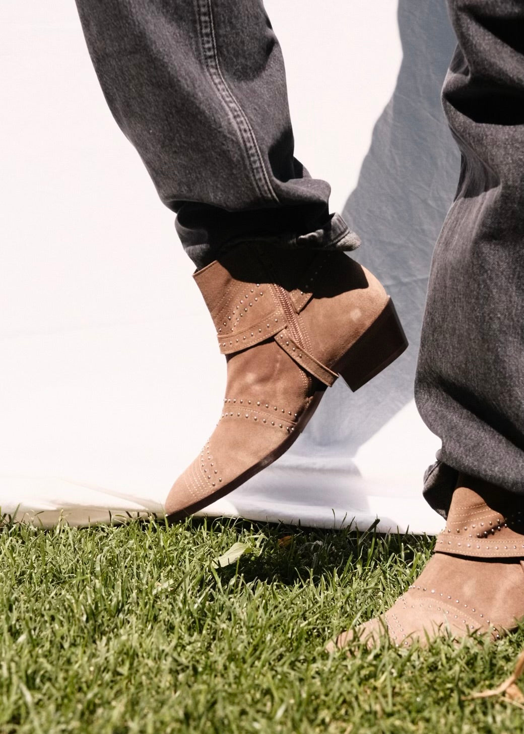 Bottines santiag Toral Shane Taupe - L'adresse Corte