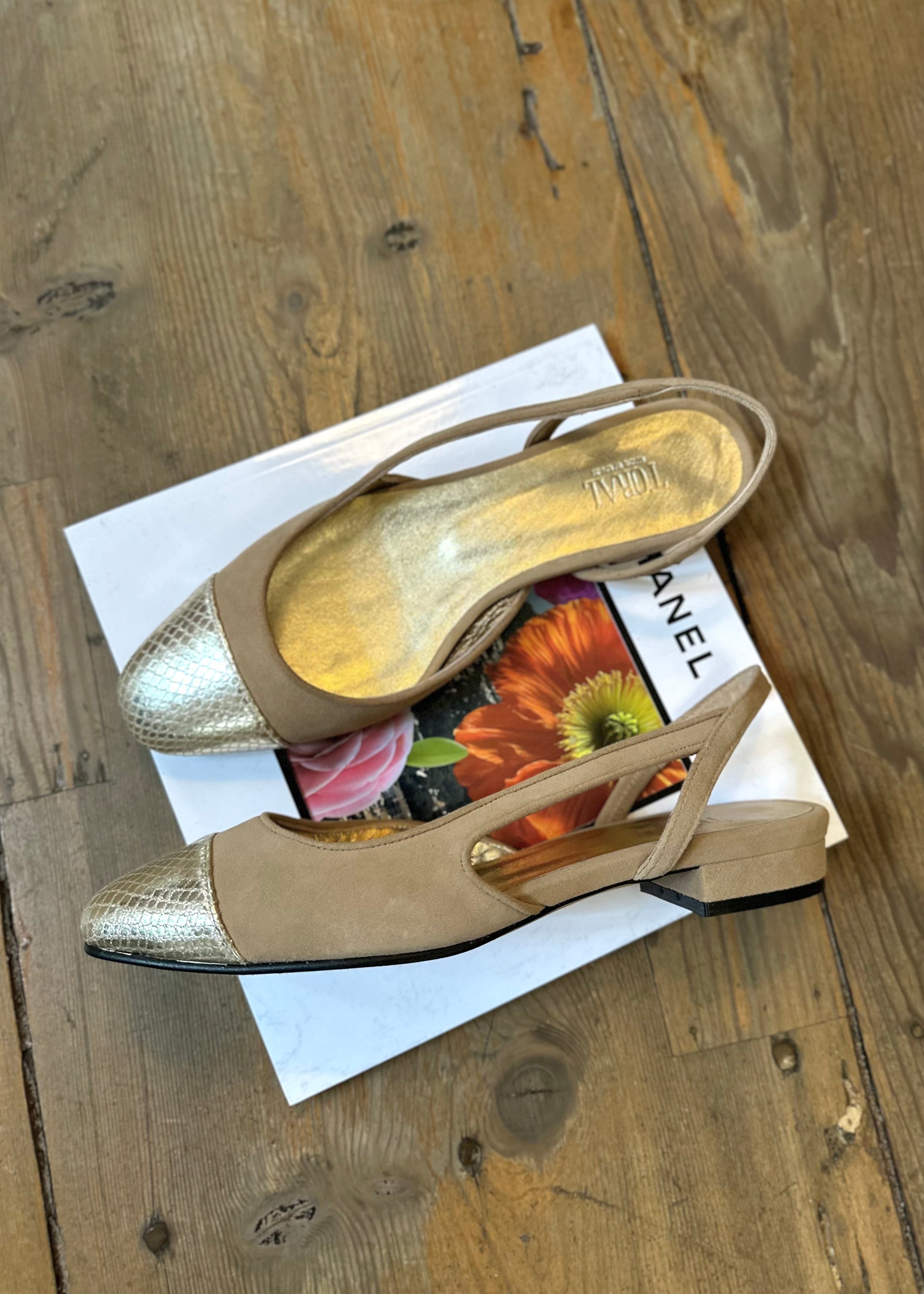 Sandales Slingback Toral Luisa Camel - L'adresse Corte