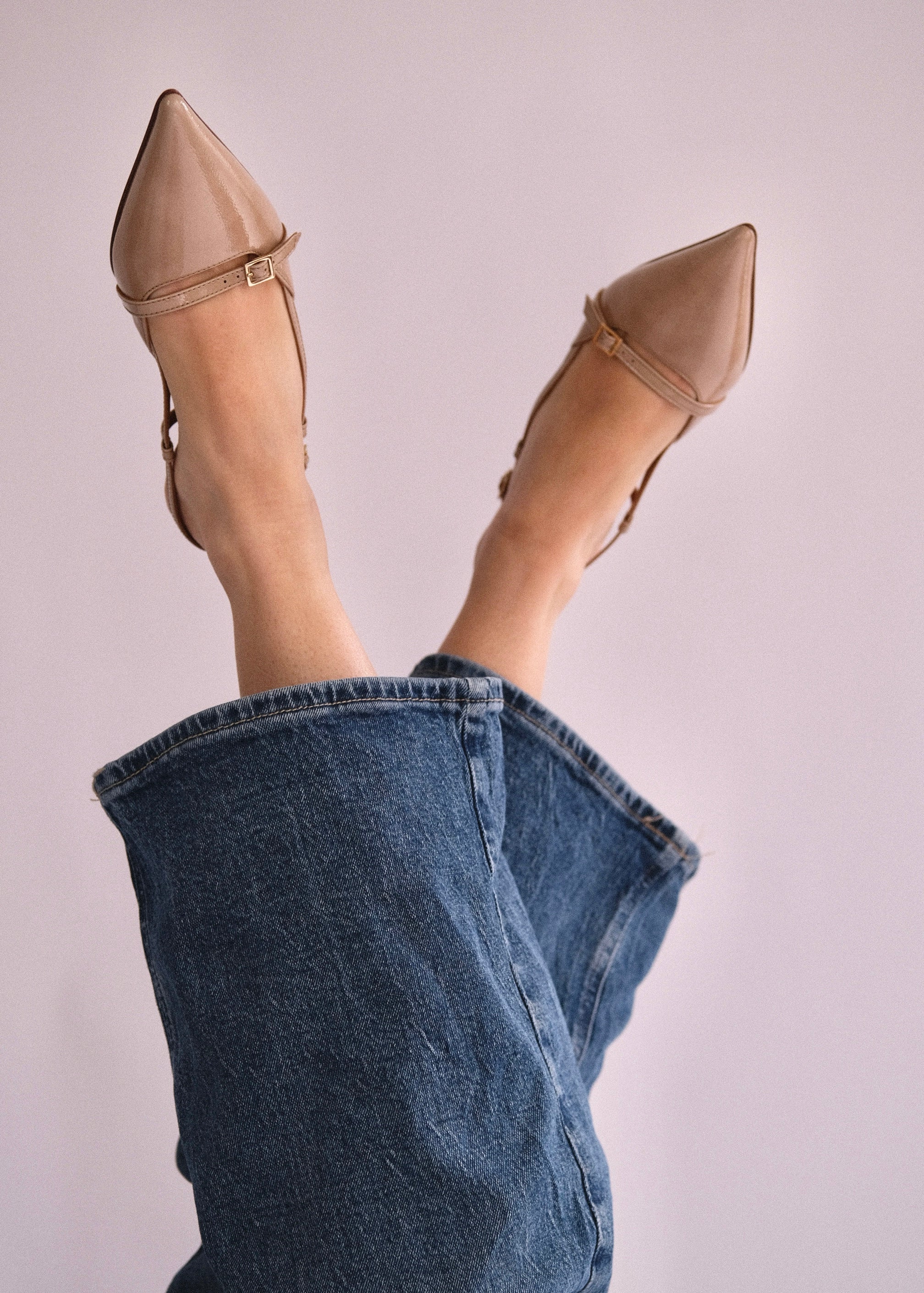 Escarpins Bobbies Reem Beige Latté - L'adresse Corte