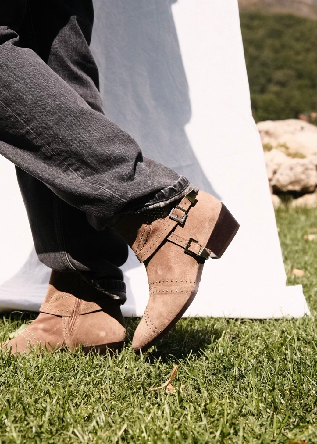 Bottines santiag Toral Shane Taupe - L'adresse Corte