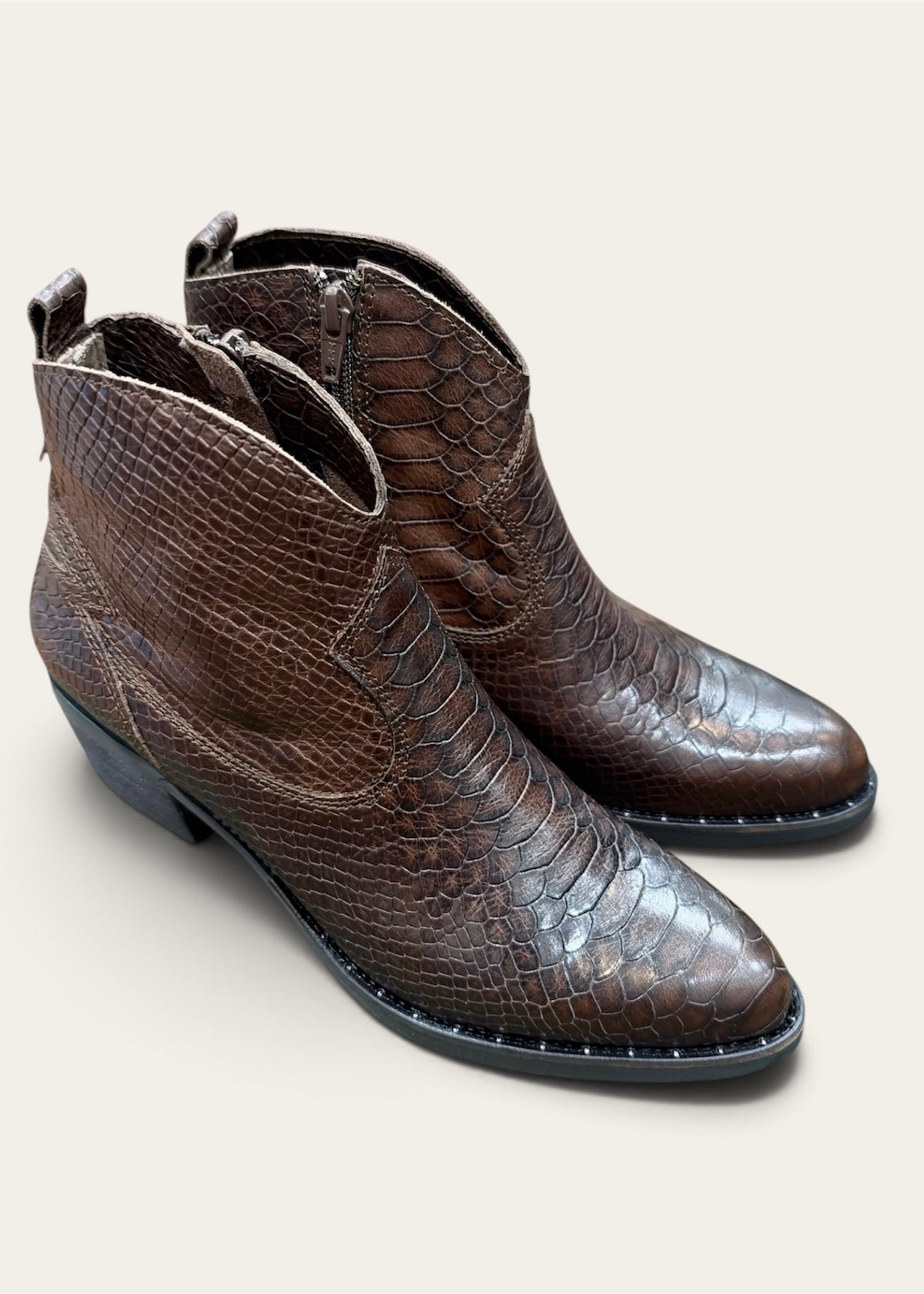 Bottines santiag MKD Emicycle Chocolat - L'adresse Corte