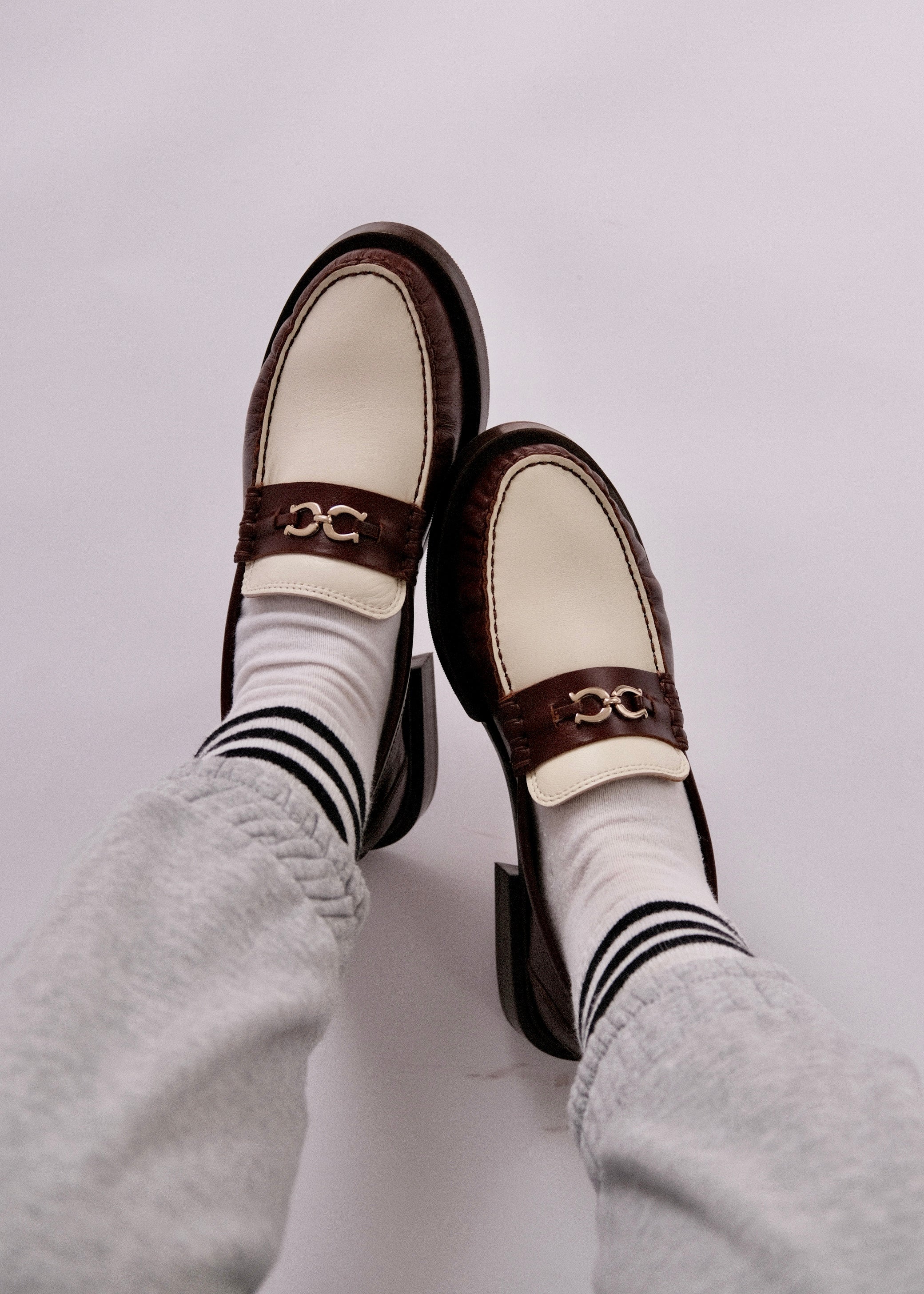 Mocassins Bobbies Nicky Brownie/Milk - L'adresse Corte