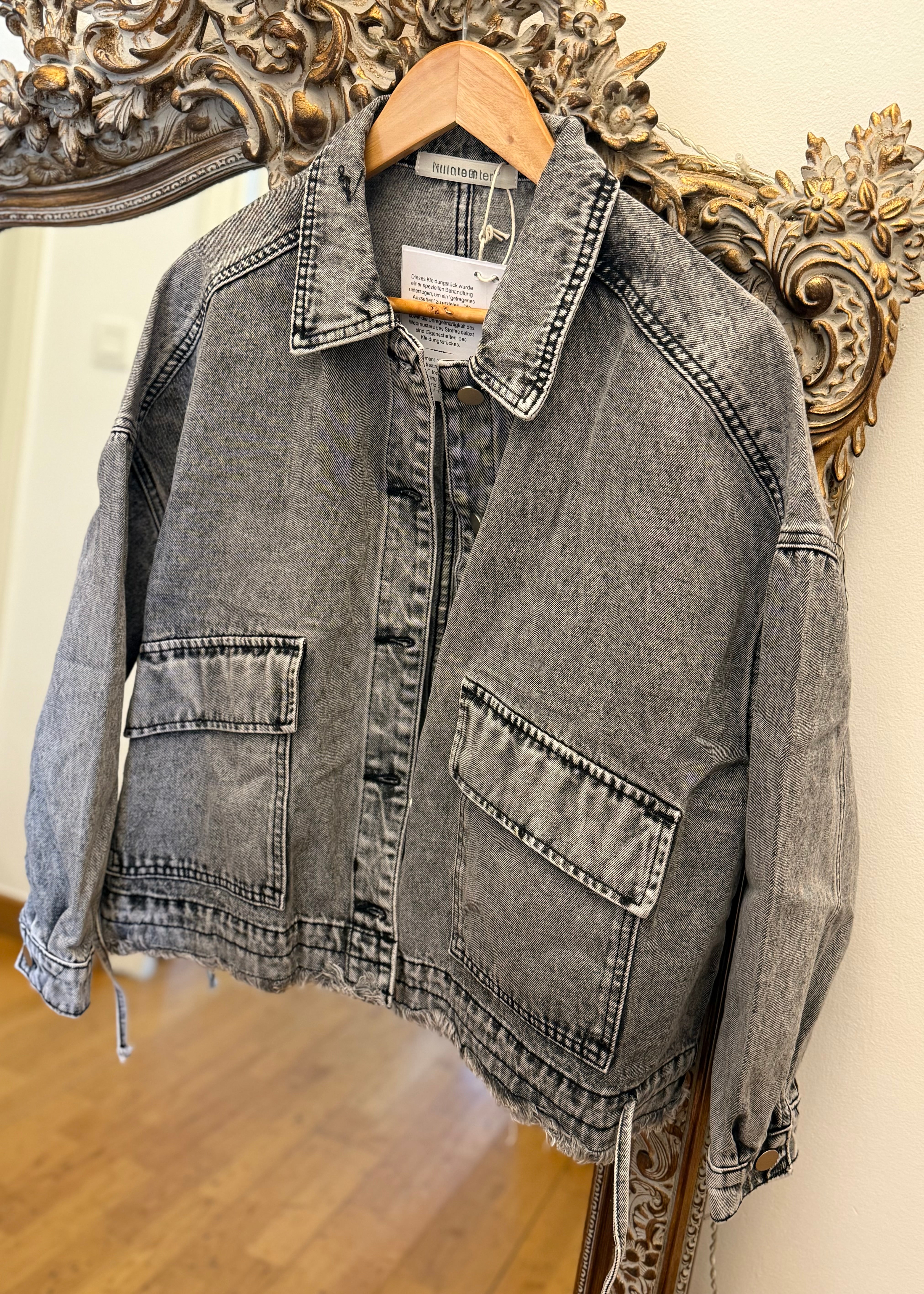 Veste oversized MILA denim gris délavé L'adresse Corte