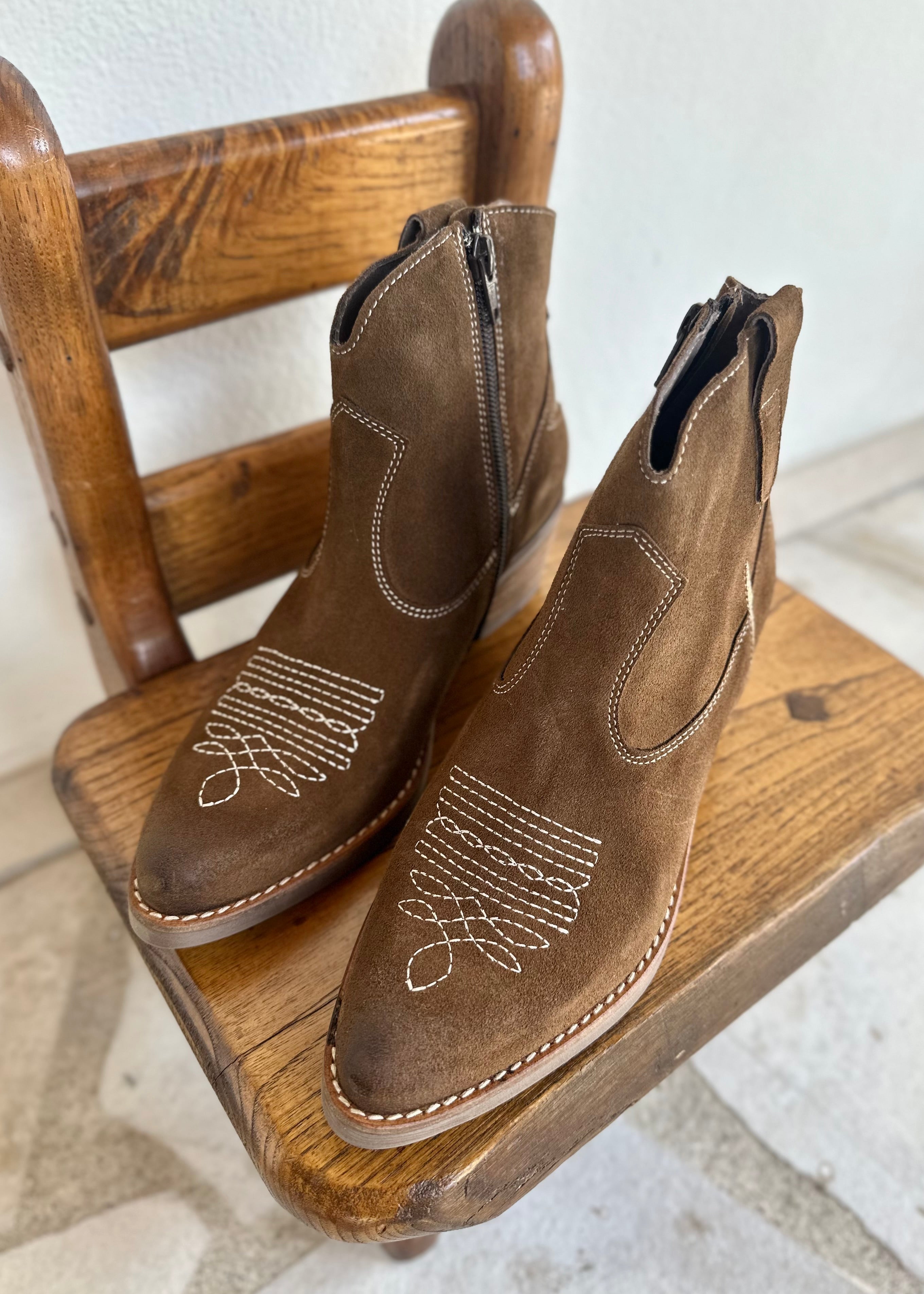 Bottines santiag MKD Gill cognac - L'adresse Corte