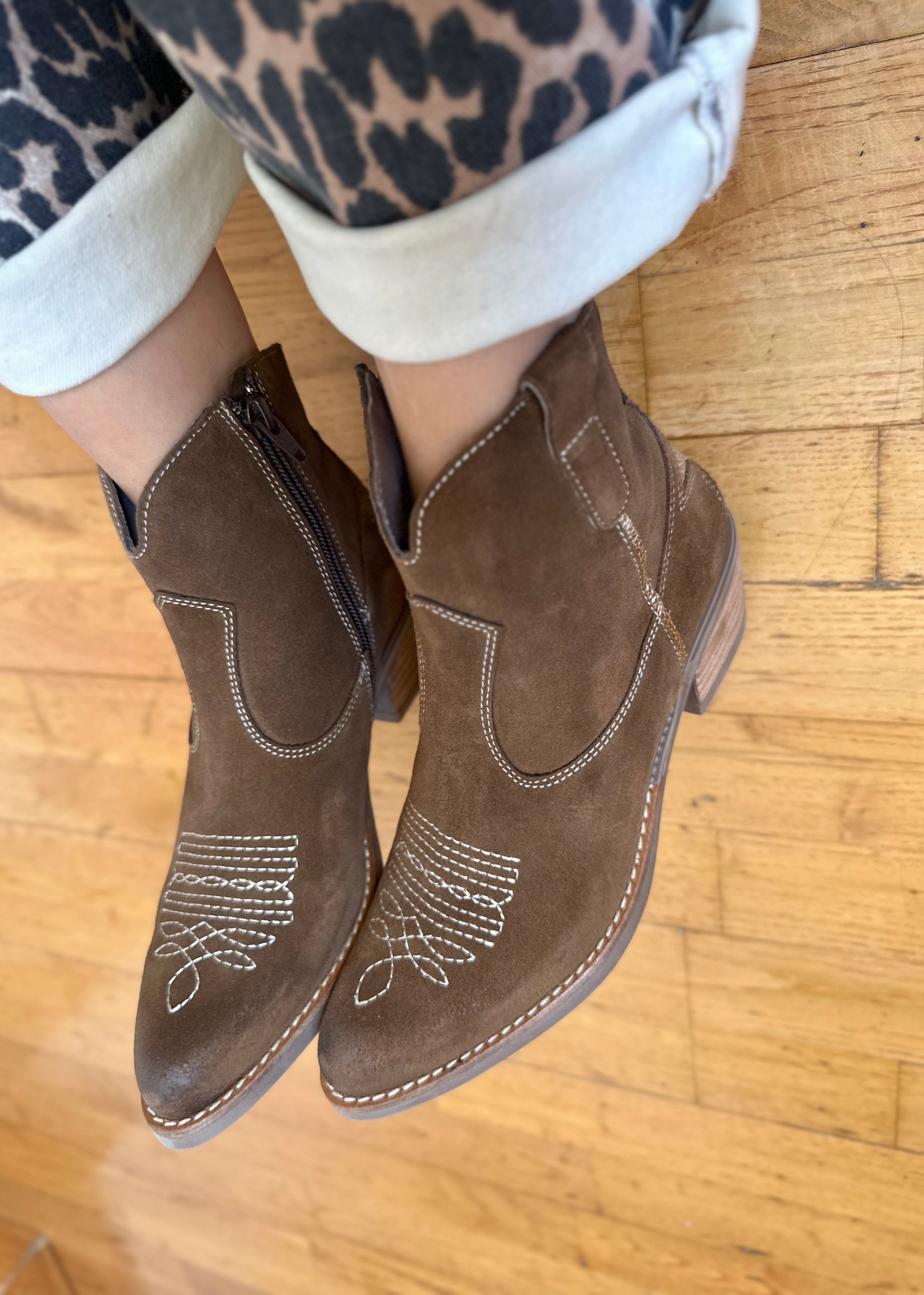 Bottines santiag MKD Gill cognac - L'adresse Corte