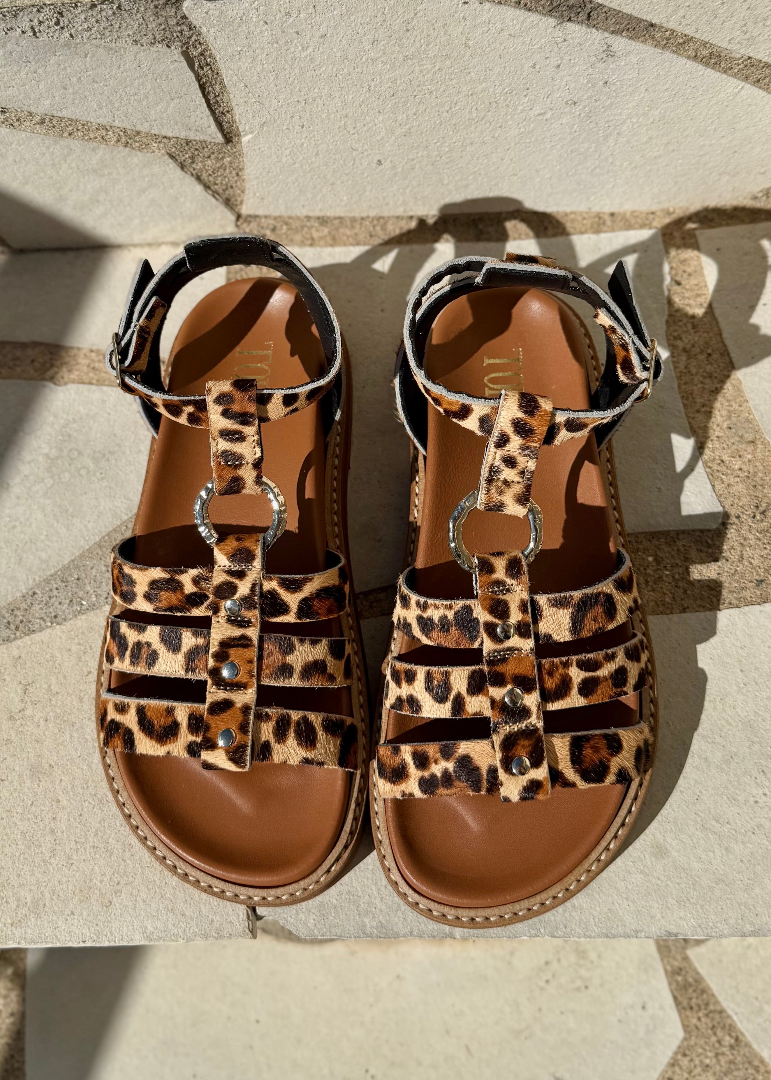 Sandales Toral Naxos léopard print - L'adresse Corte