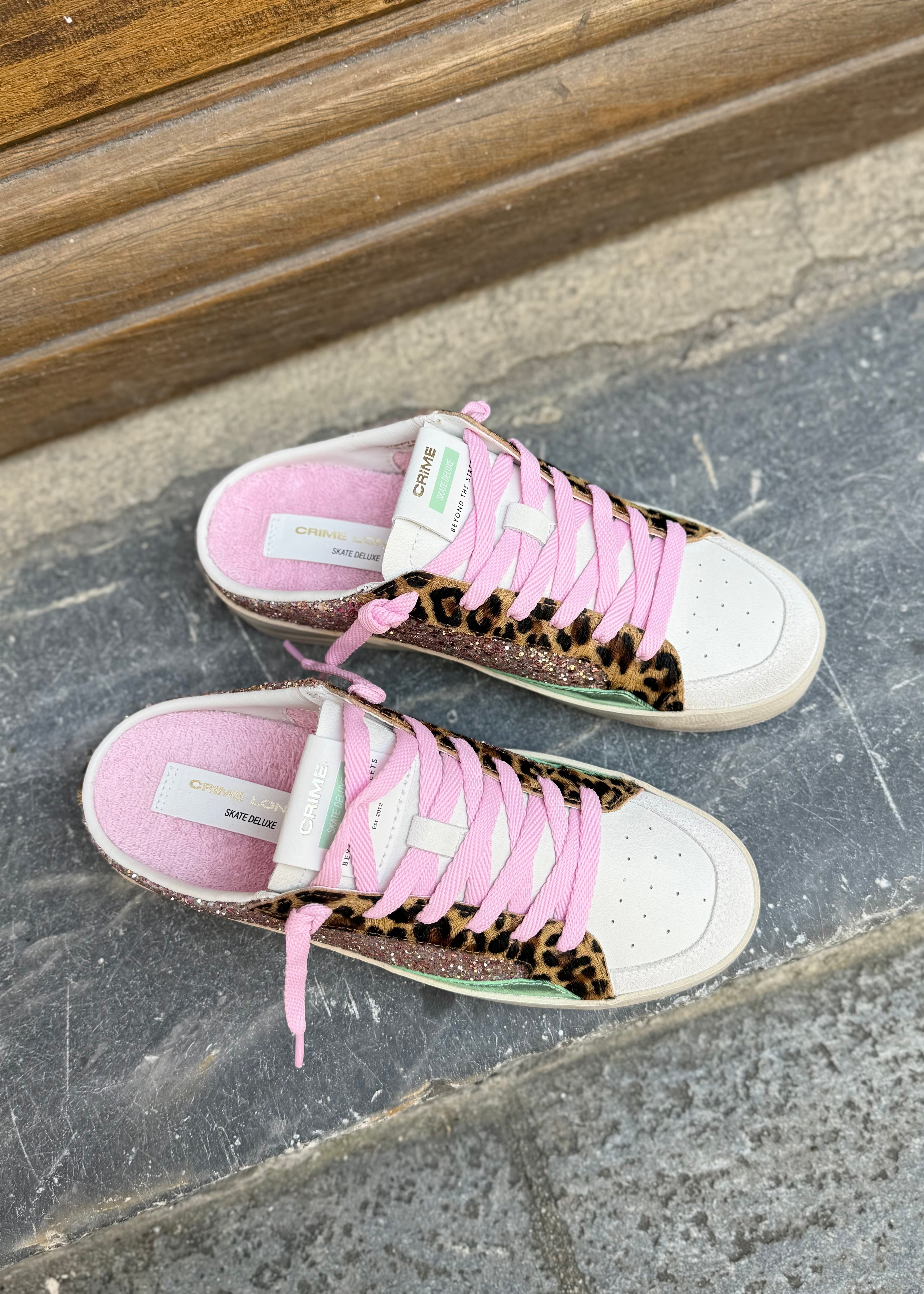 Baskets Crime London SK8 Sabot Pink Crime London