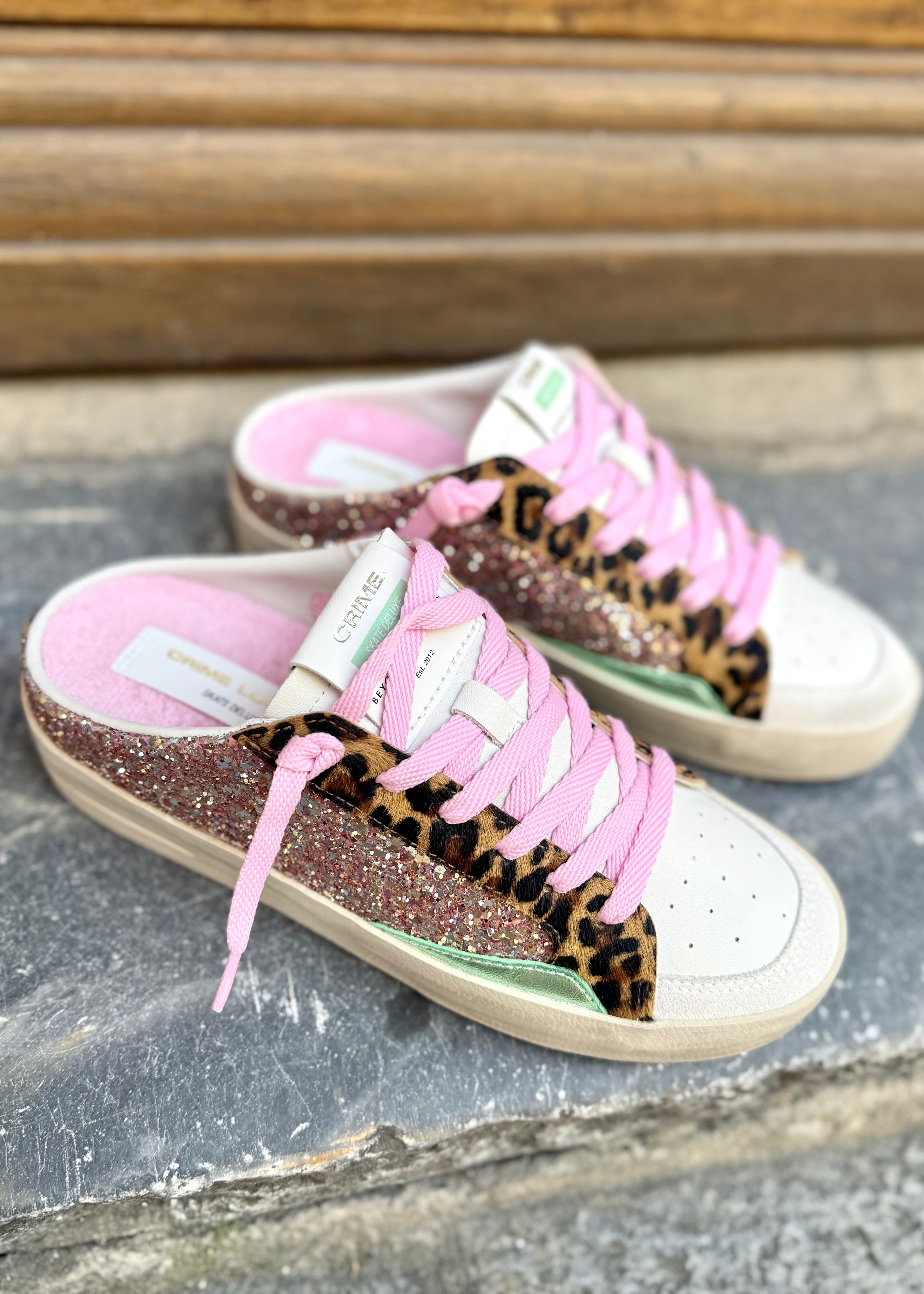 Baskets Crime London SK8 Sabot Pink Crime London