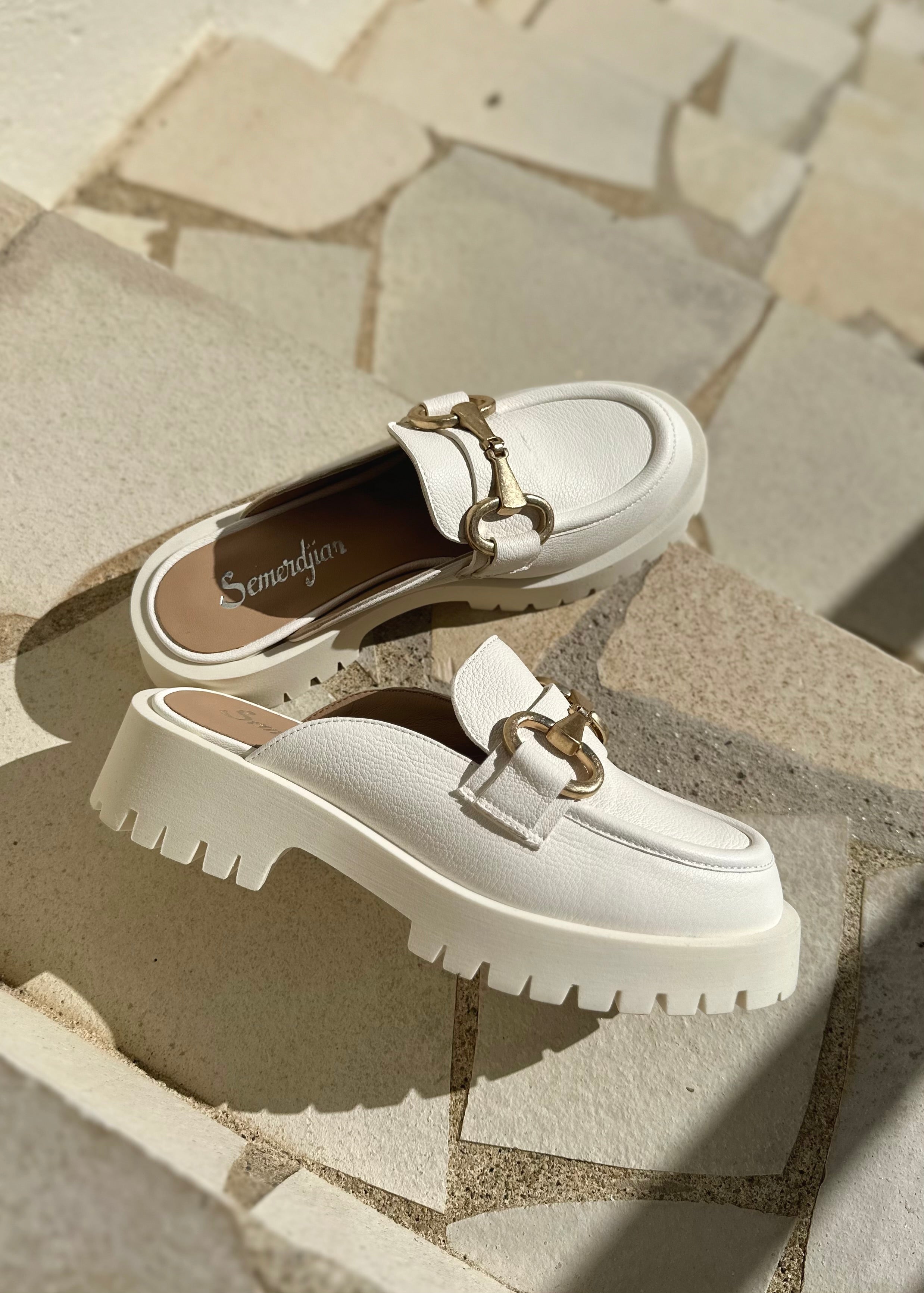 Sabots Semerdjian E007E8 Bianco - L'adresse Corte