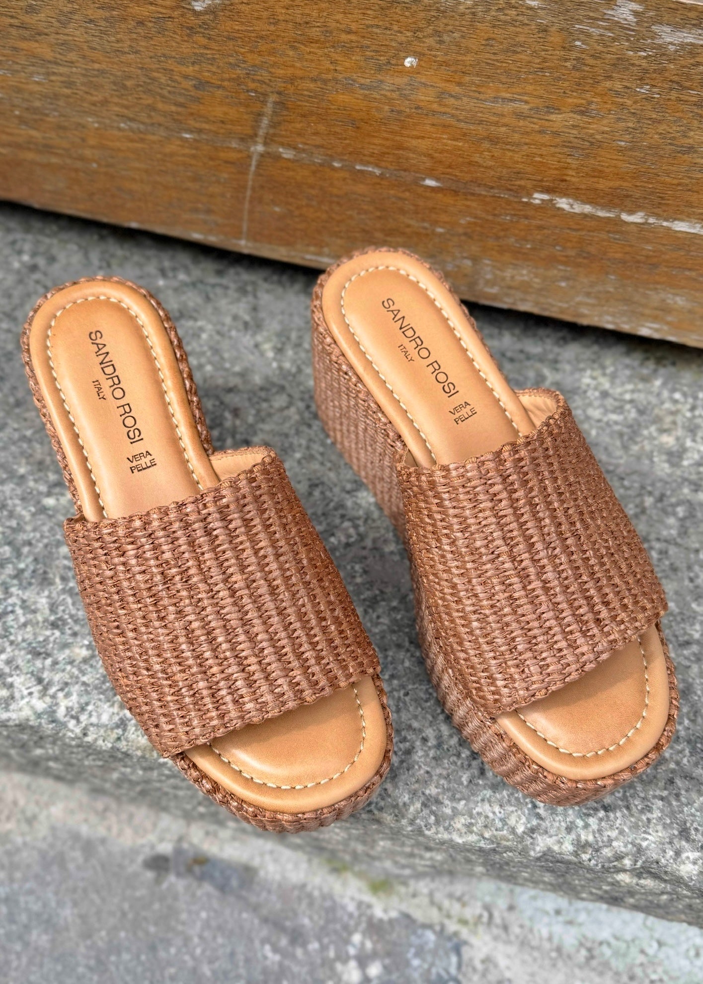 Mules compensées Sandro Rosi Moka - L'adresse Corte