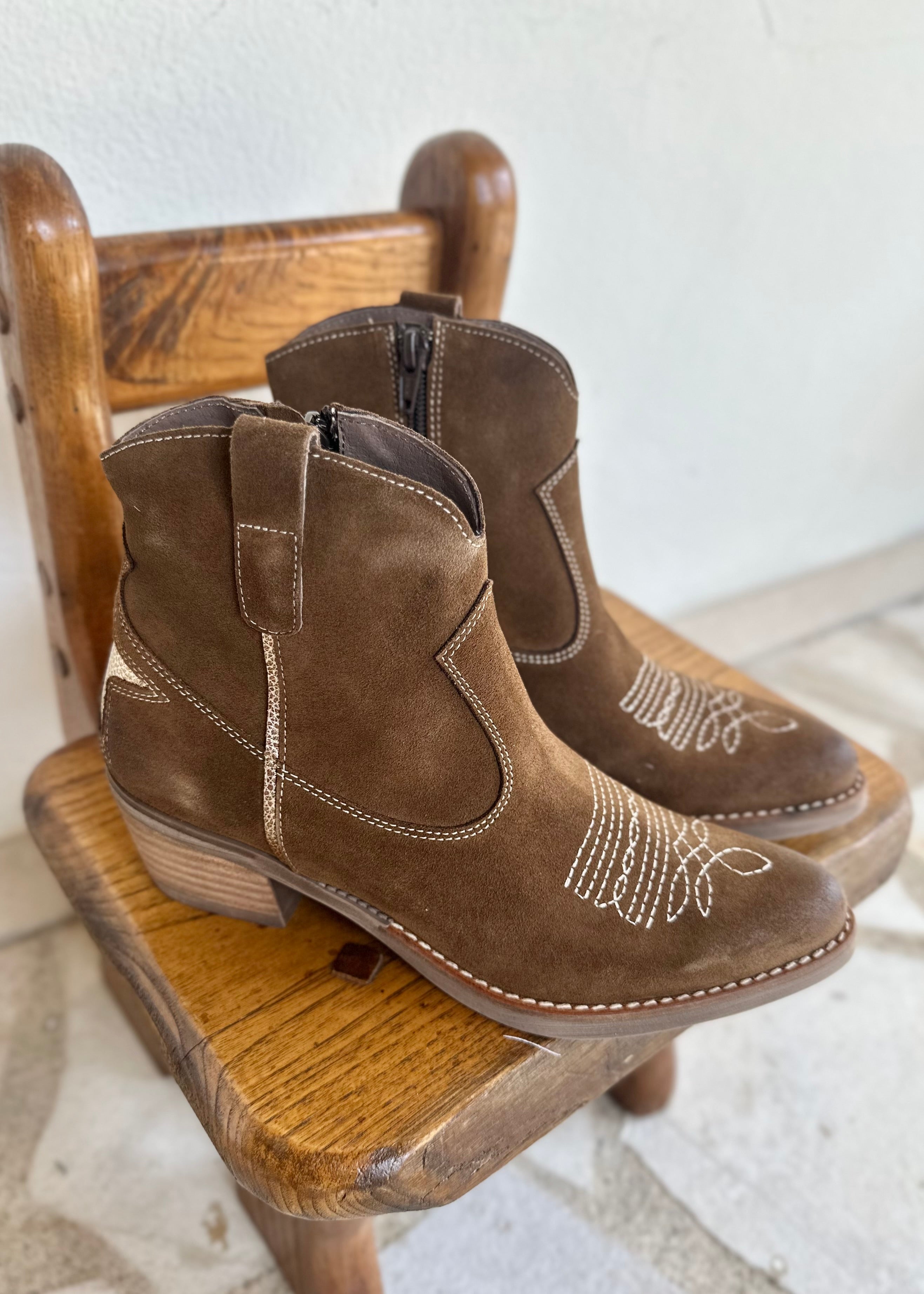 Bottines santiag MKD Gill cognac - L'adresse Corte