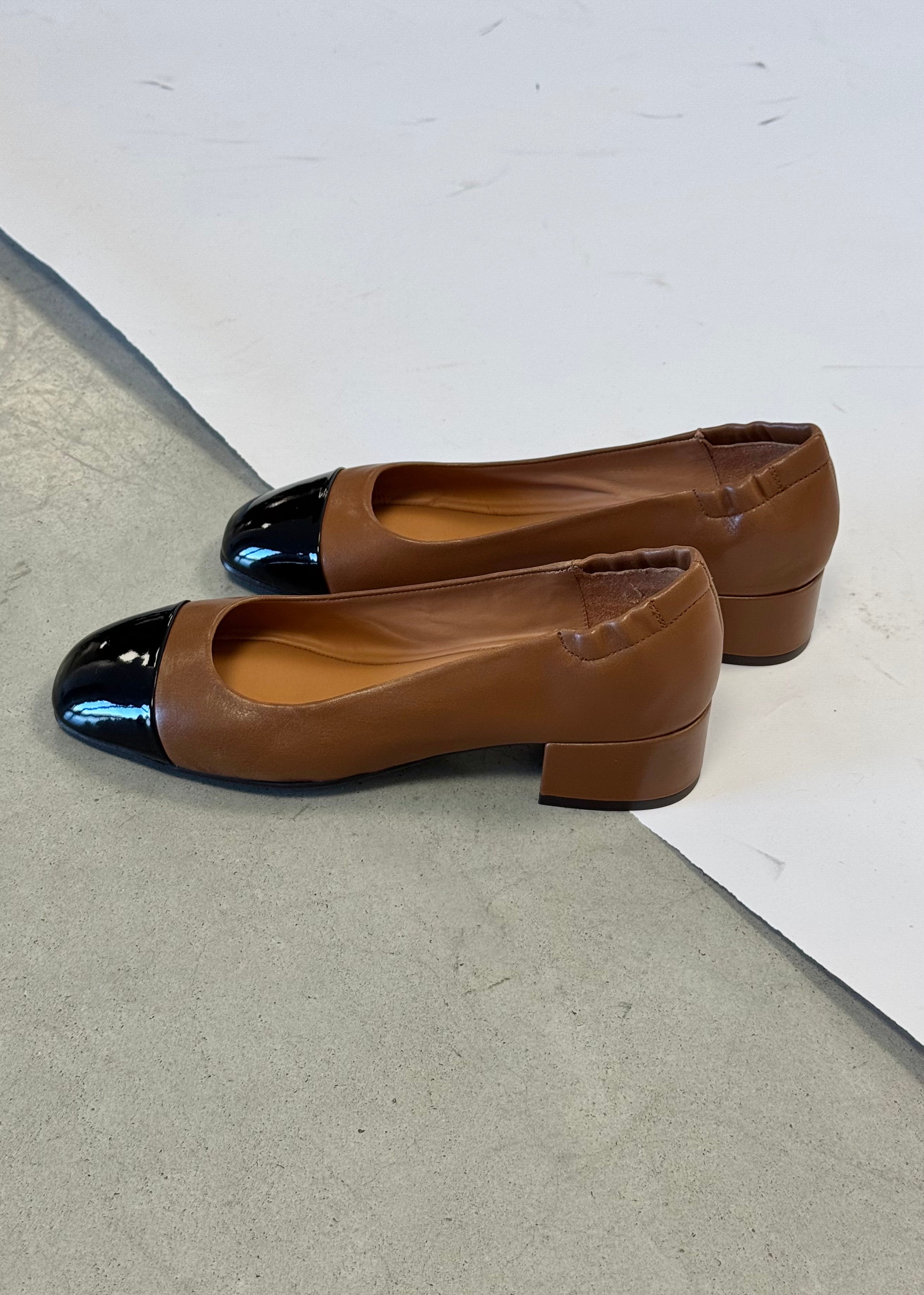 Ballerines à talons Billi bi A7441 cognac - L'adresse Corte