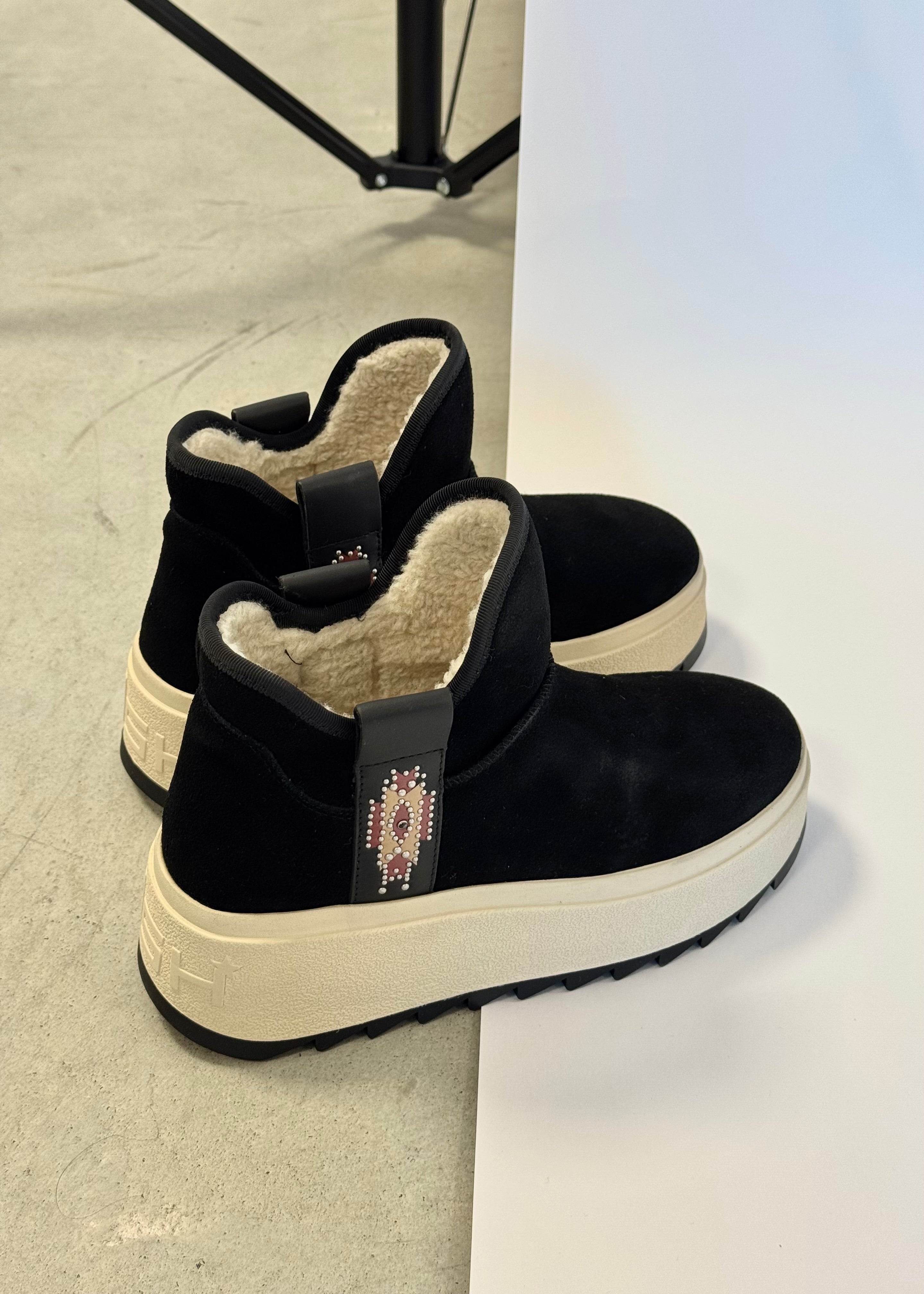 Boots Ash Mask fur Black suède - L'adresse Corte