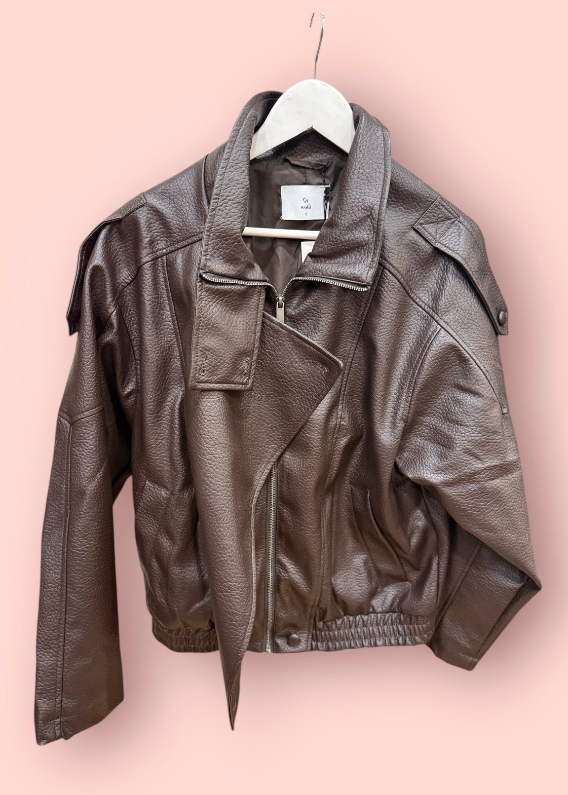 Blouson oversized FOLY chocolat L'adresse Corte