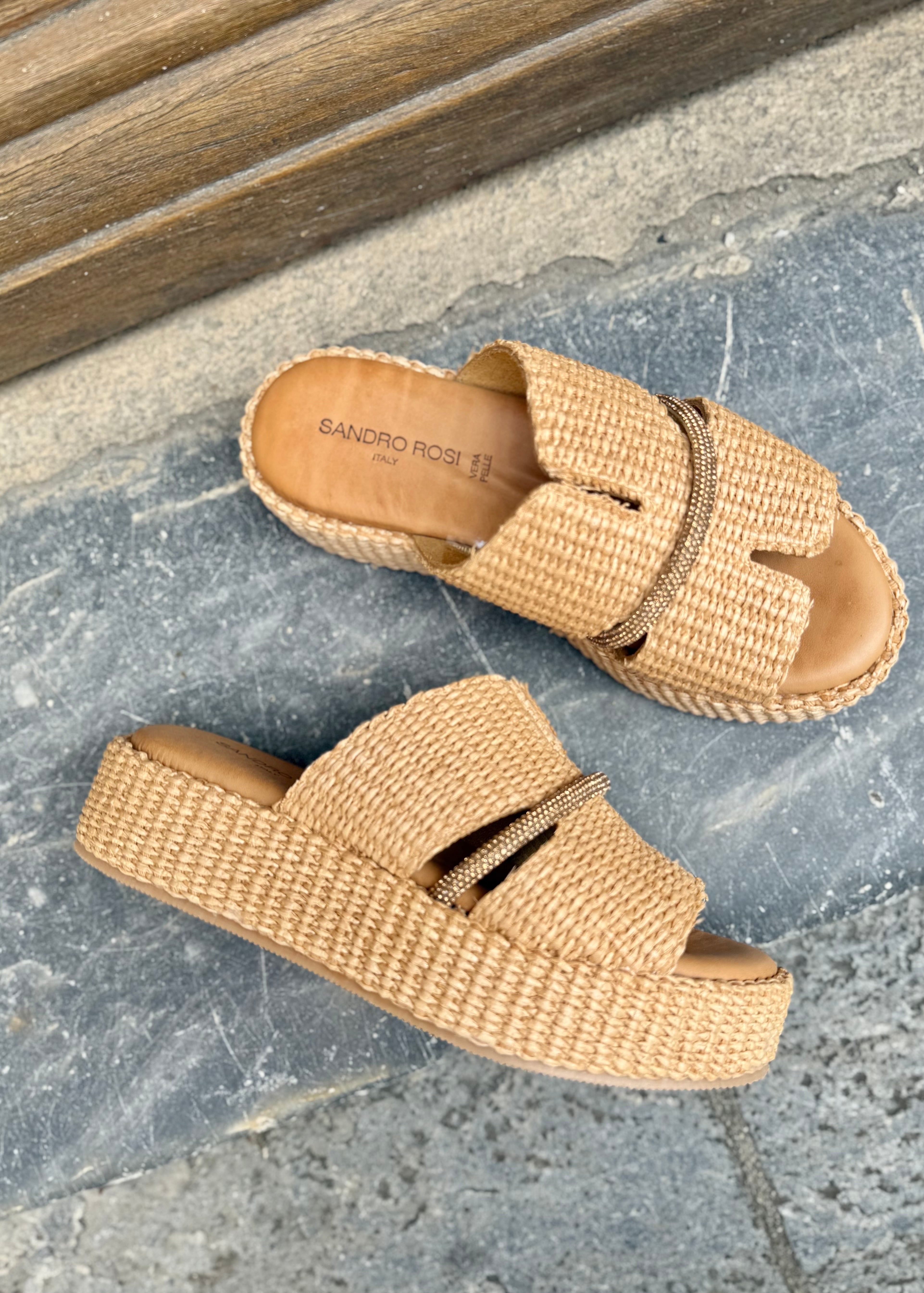 Mules plateformes Sandro Rosi Naturale Sandro Rosi