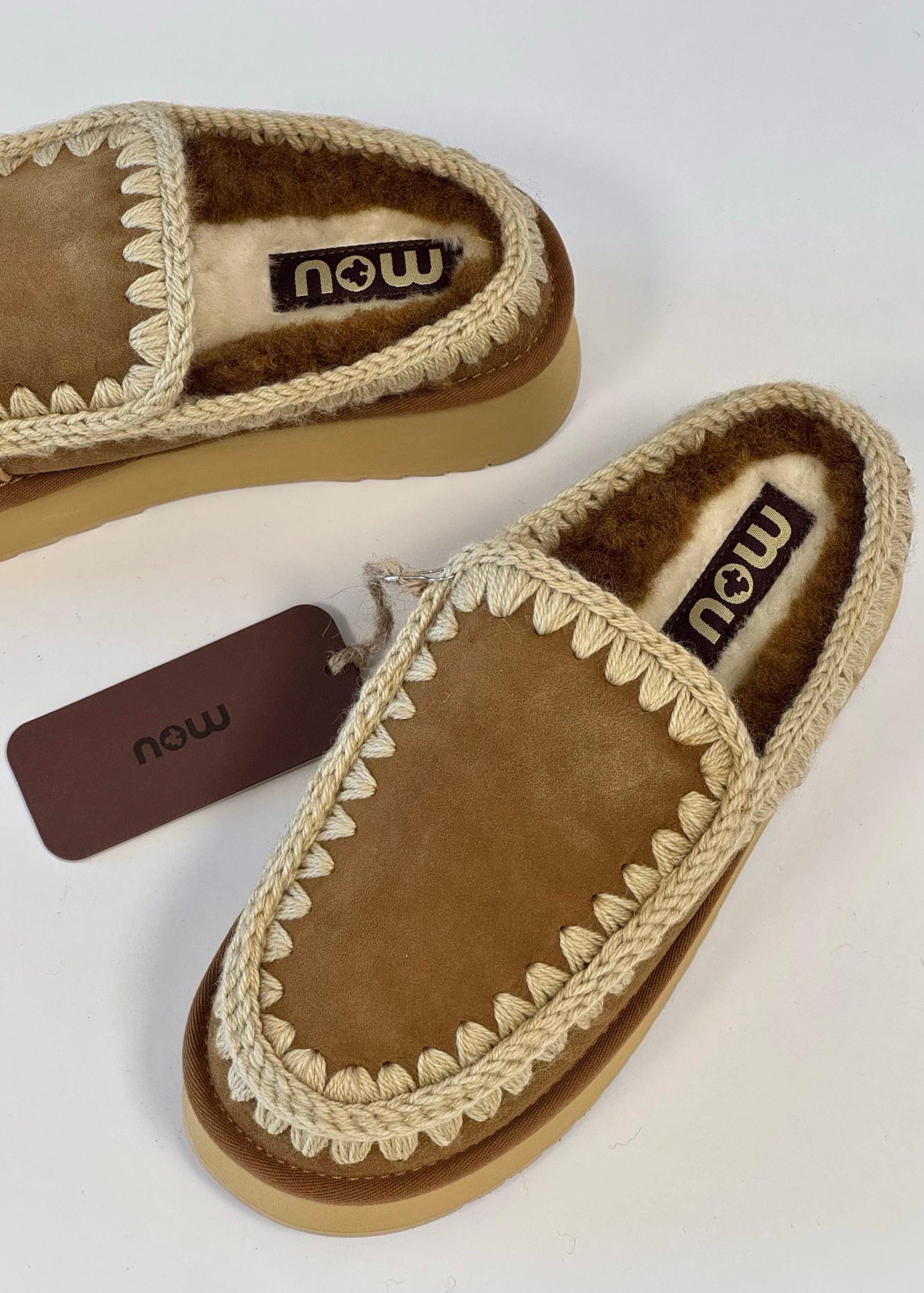 Sabots Mou Clog Eskimo platform Cognac - L'adresse Corte