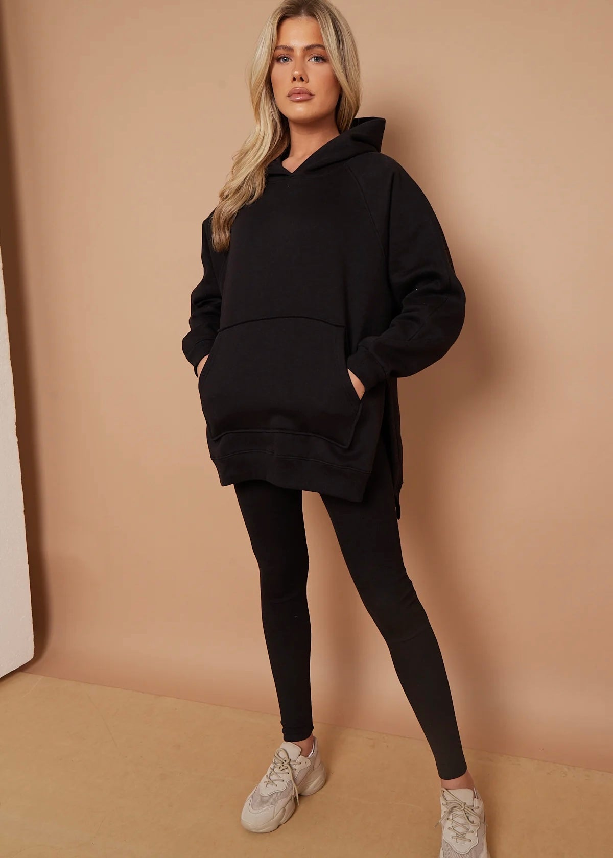 Ensemble oversized Sweat/legging noir - L'adresse Corte