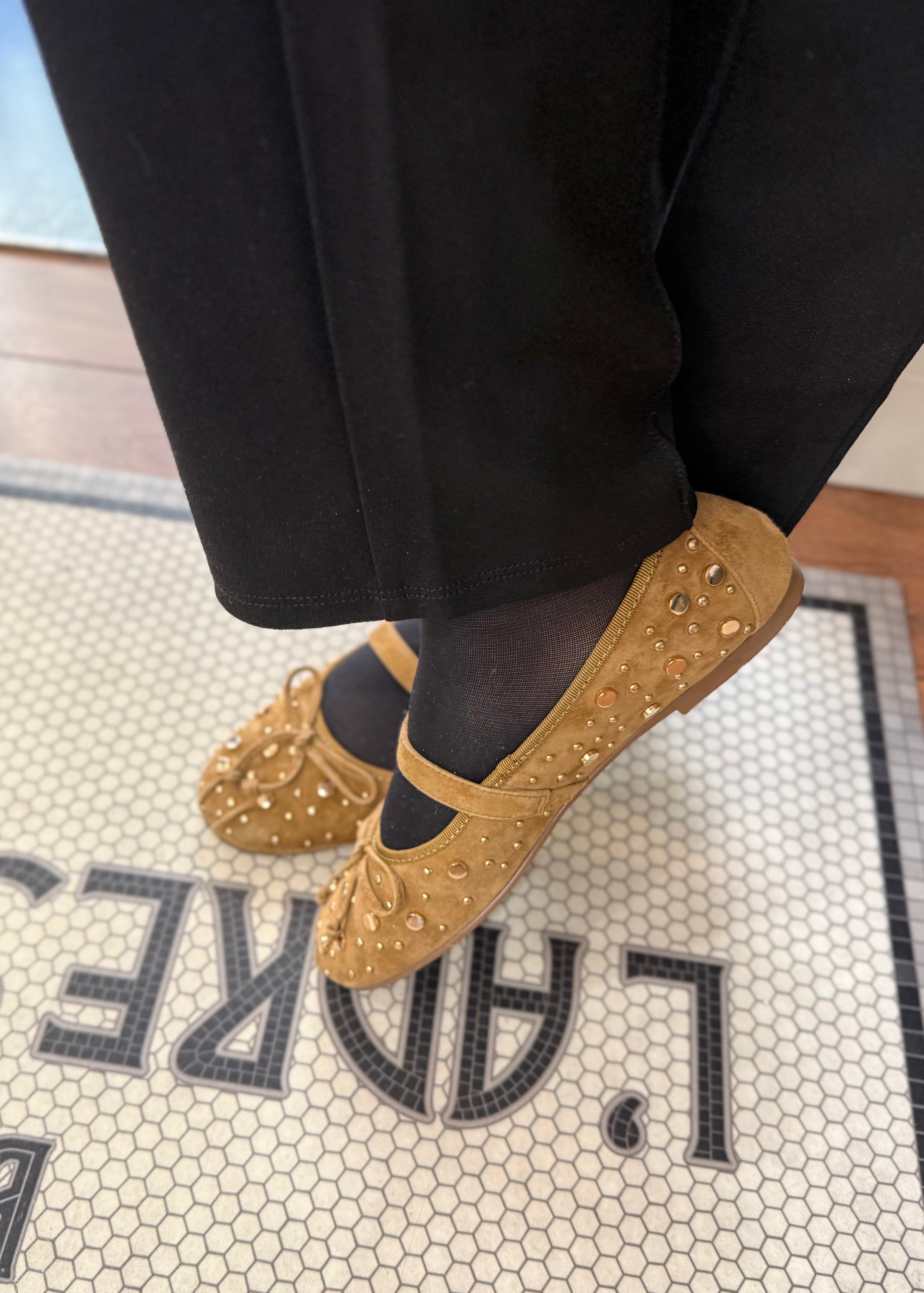 Ballerines Toral Andrea suède Camel - L'adresse Corte