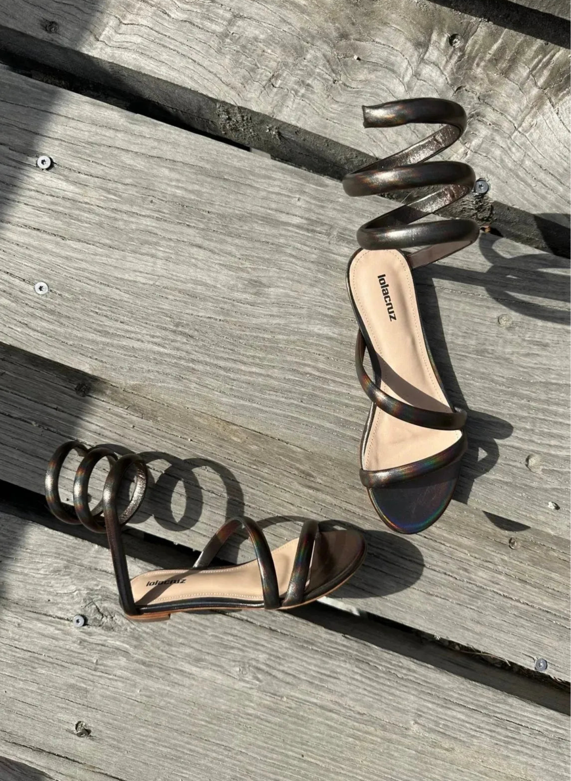 Sandales Lola Cruz Halle Plomo - L'adresse Corte