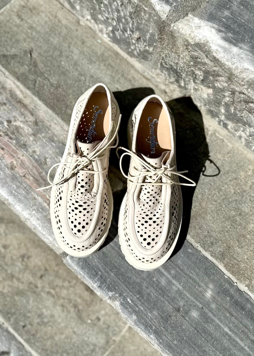 Derbies Semerdjian E007E5 vernis blanc - L'adresse Corte