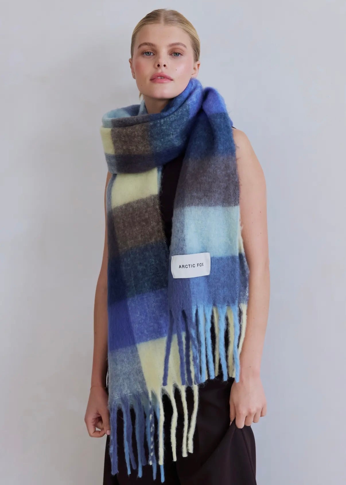 Écharpe Arctic Fox & Co - Blue/yellow check Arctic Fox and Co