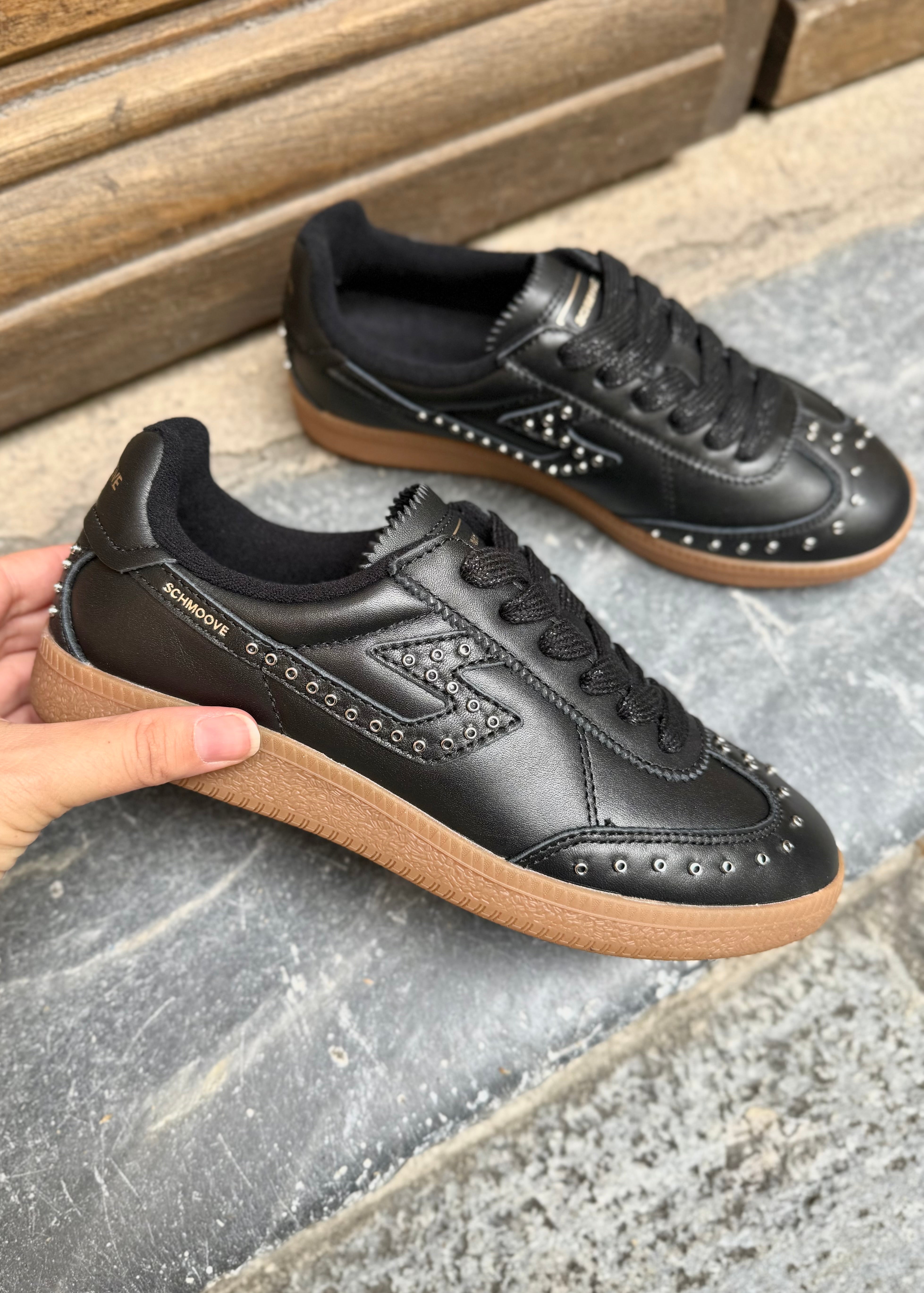 Baskets Schmoove Sheffield Studs Noir Schmoove