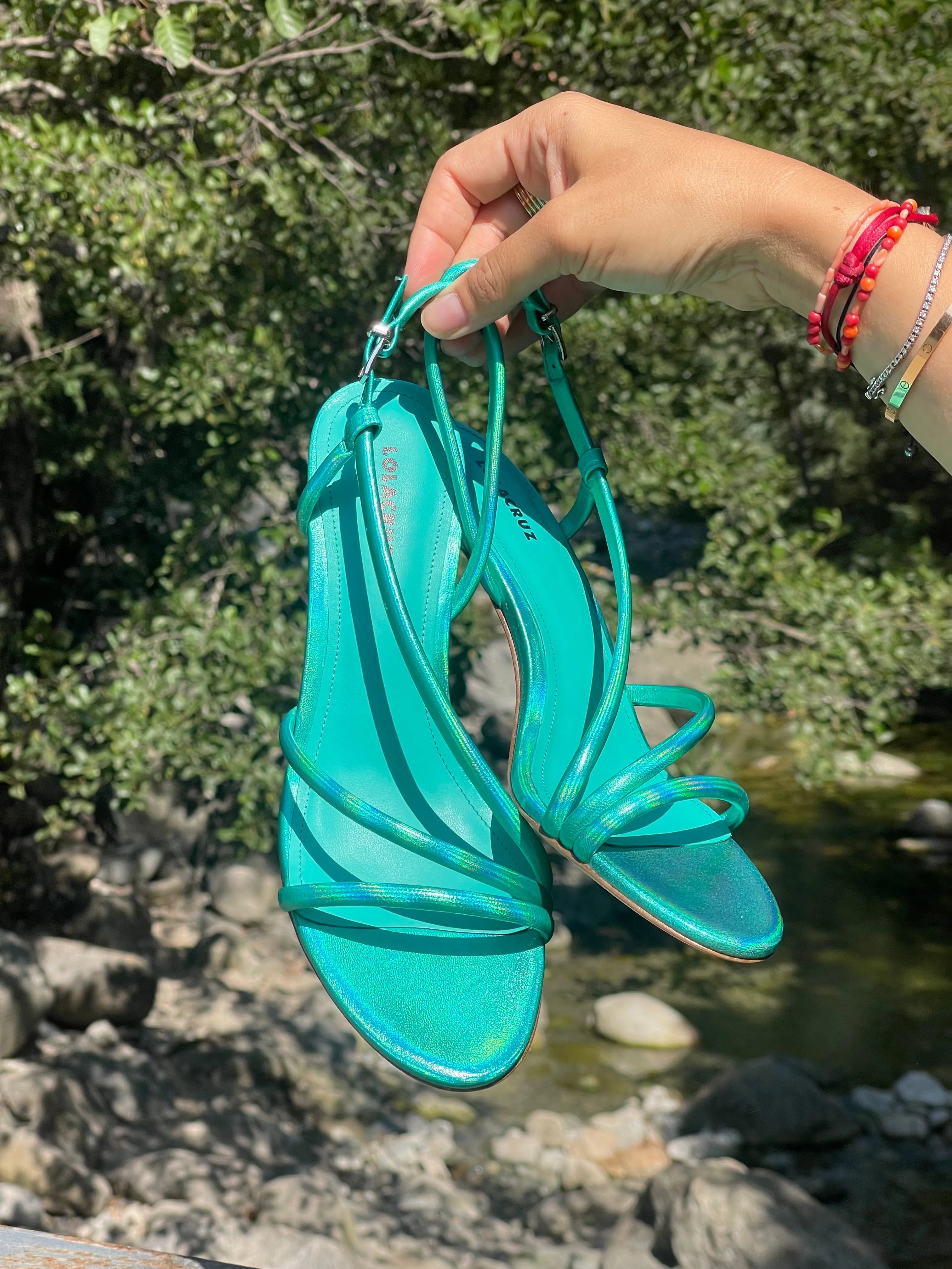 Sandales à talons Lola Cruz Seren Turquesa