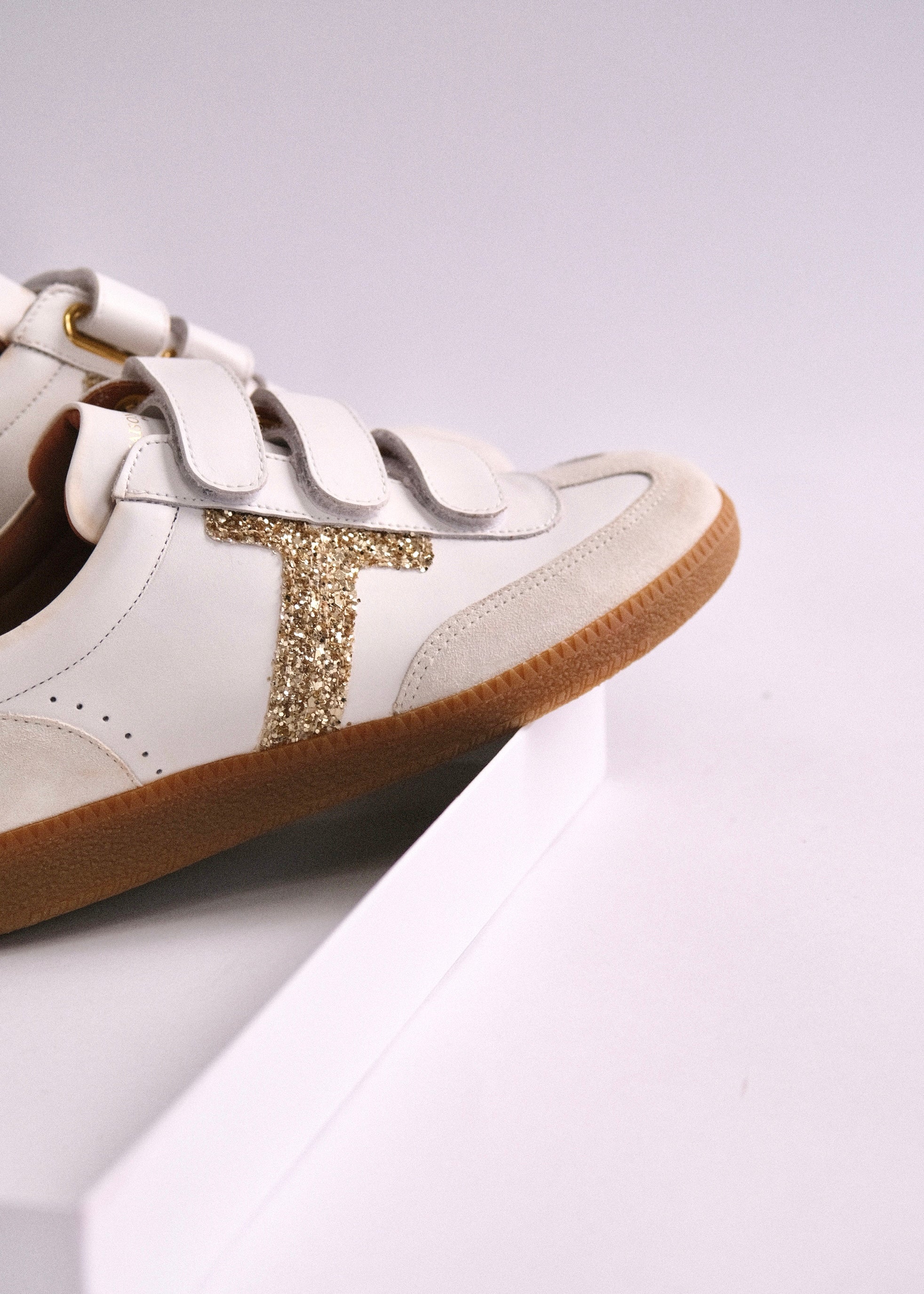 Baskets Maison Toufet Susanna white/gold - L'adresse Corte