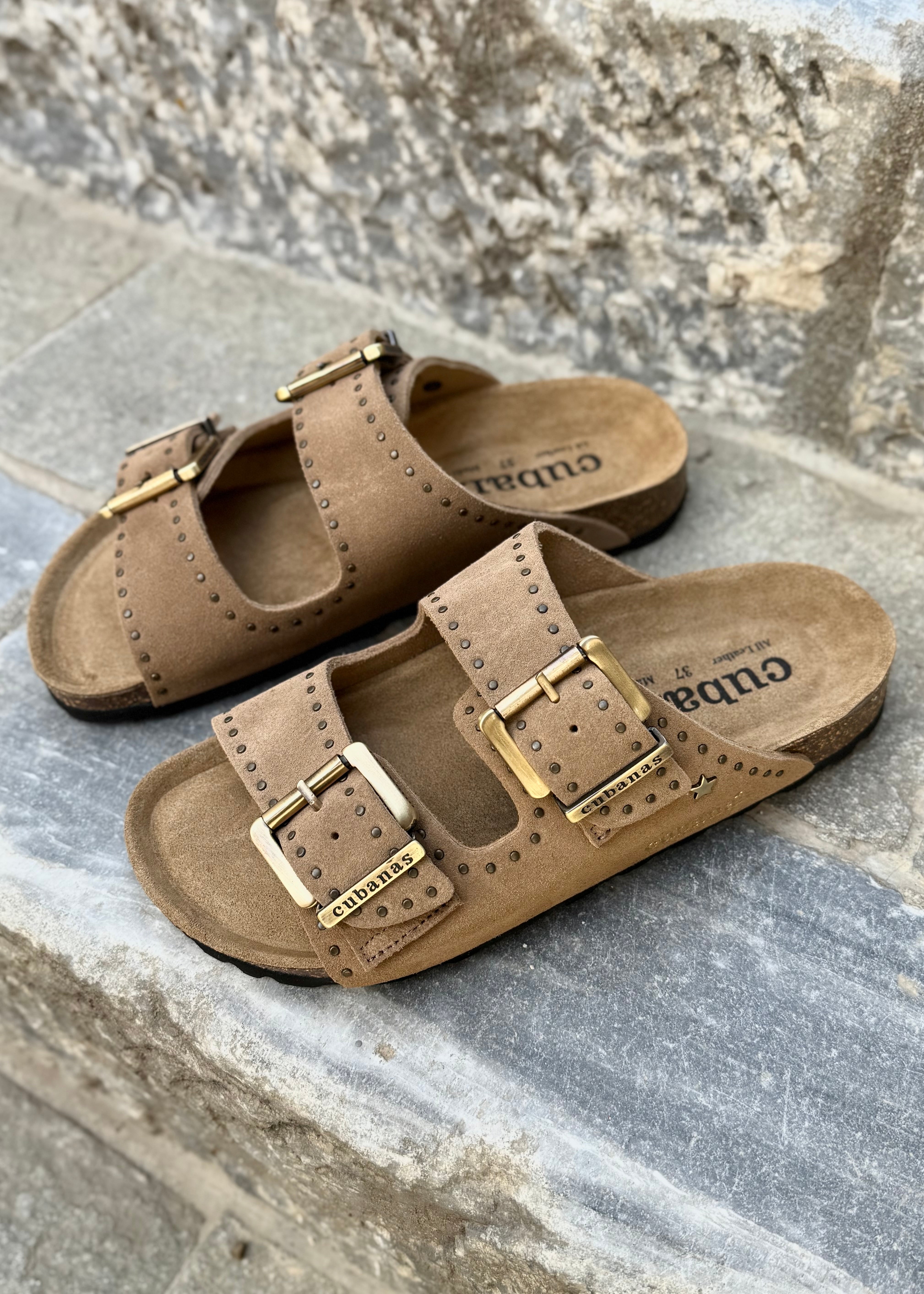 Sandales Cubanas Amalia Beige studs Cubanas