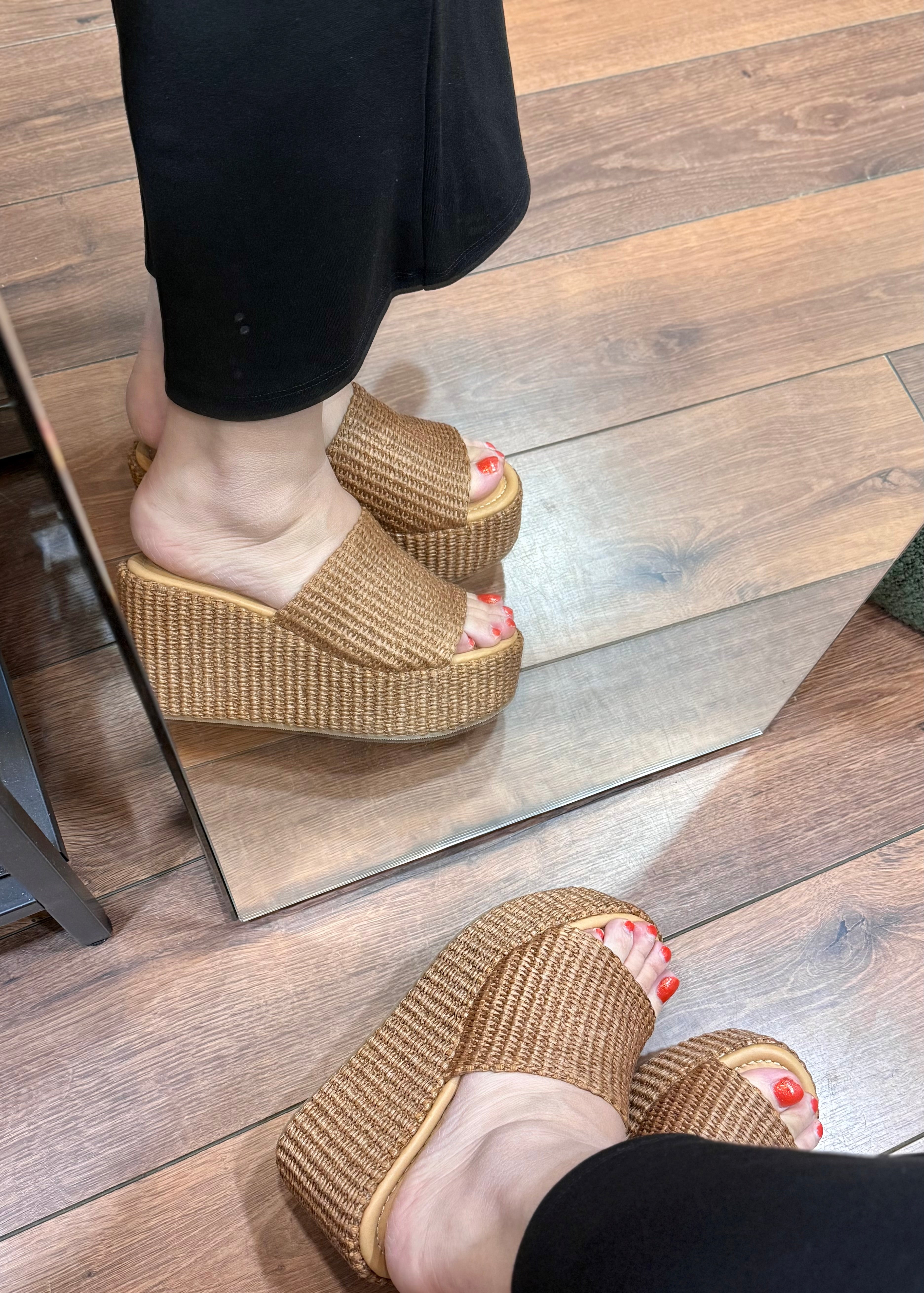 Mules compensées Sandro Rosi Moka - L'adresse Corte