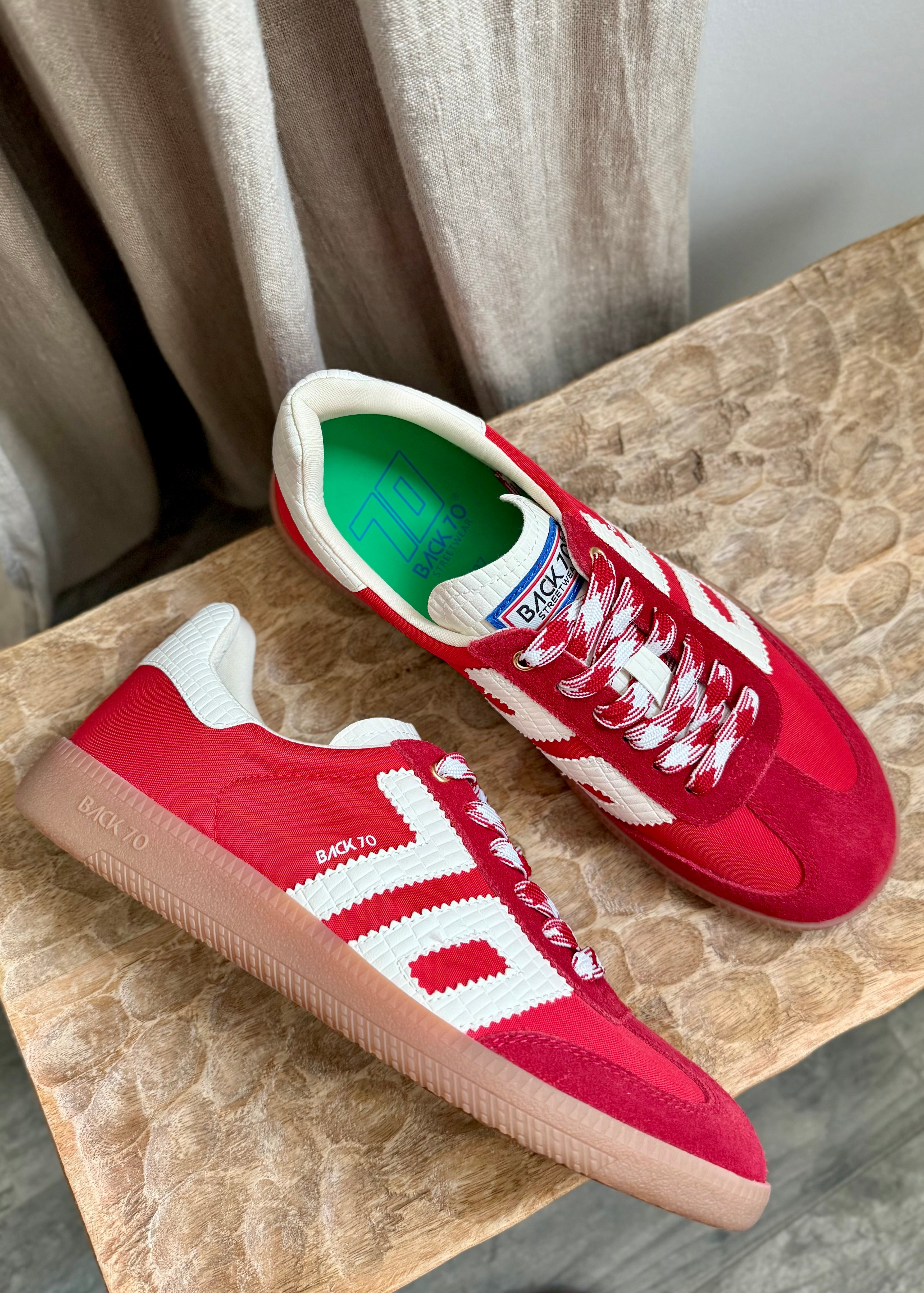 Baskets Back70 Ghost Red Suède - L'adresse Corte