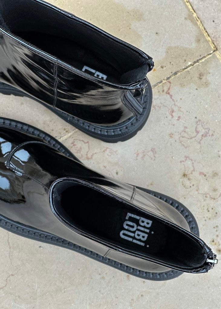 Bottines Bibi Lou Liza patent nero - L'adresse Corte